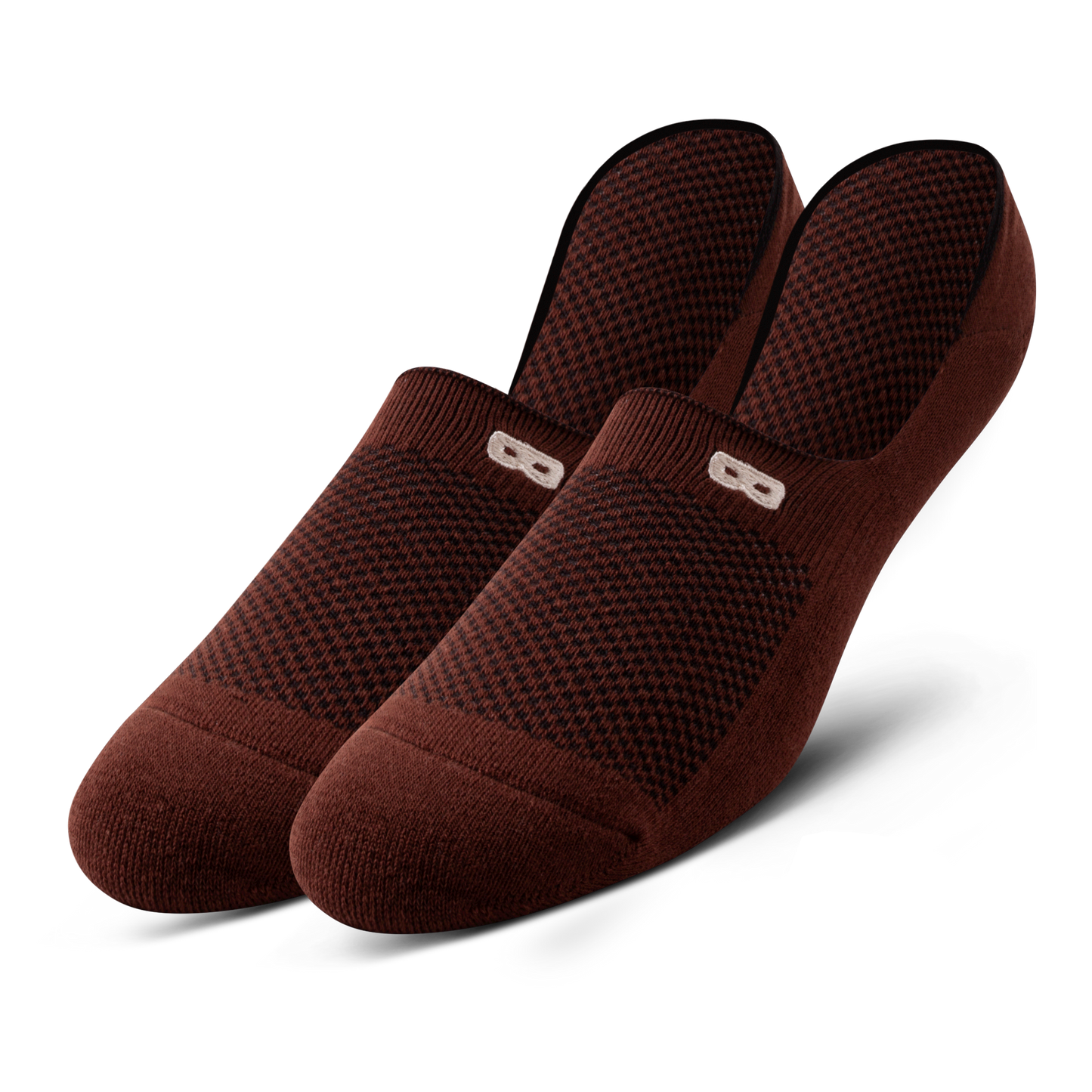 BOWO CUSHION No Show 3 PACK - NEUTRALS Black, Saddle brown, Maroon, Dark Gray, Rosy brown, Dim gray, Black, Black, Gains boro