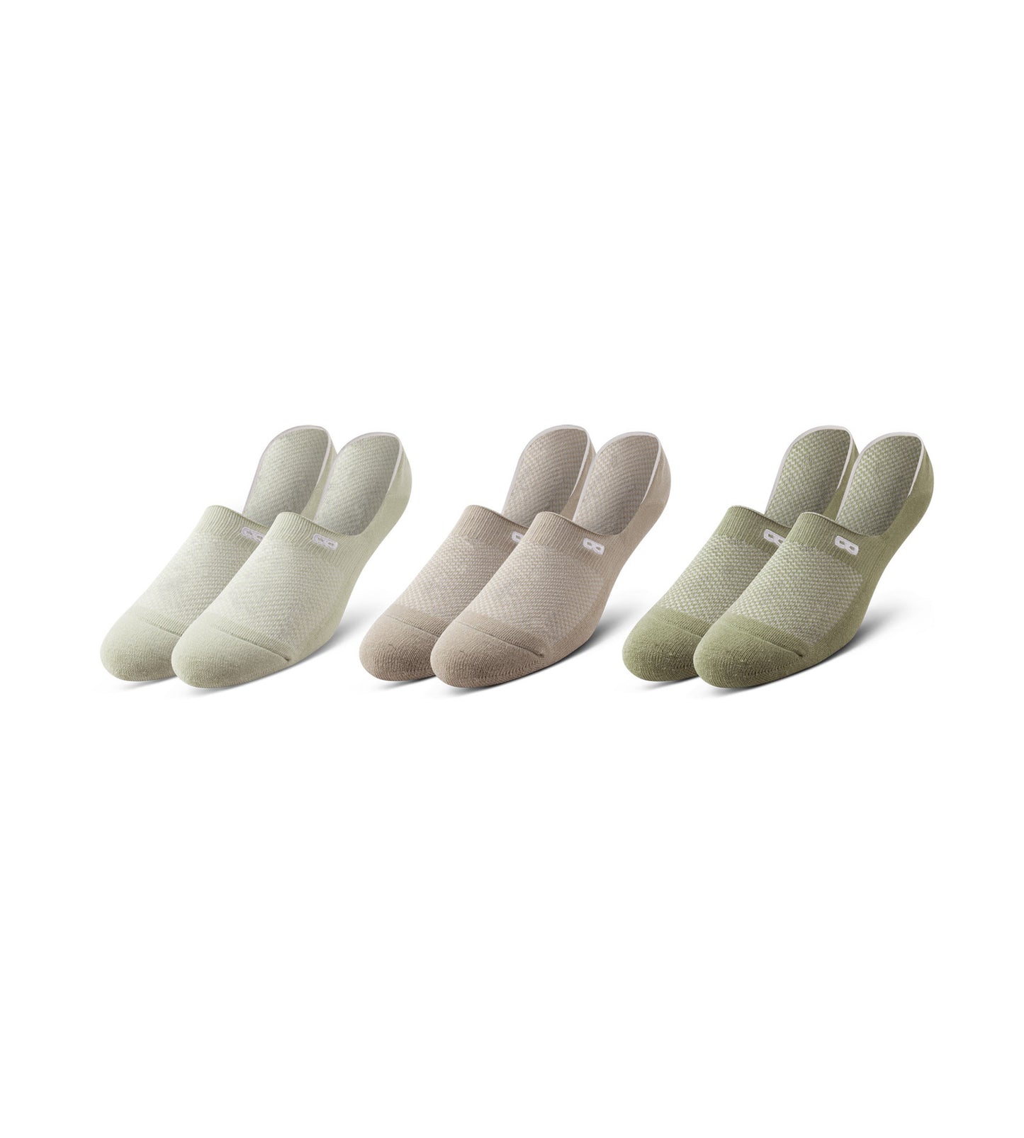 BOWO CUSHION No Show 3 PACK - NEUTRALS Gray, Silver, Dark olive green, Gains boro, Dark Gray, Dim gray, Dark Gray, Gray, Light Gray