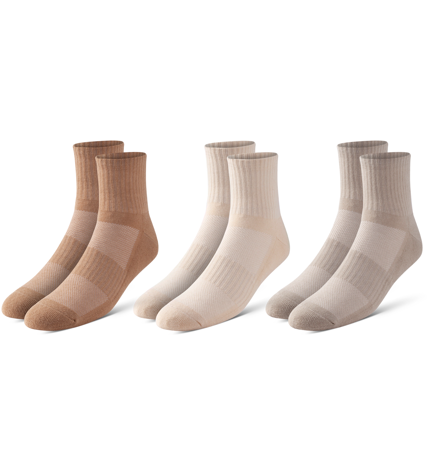 BOWO CUSHION ANKLE 3 PACK - NEUTRALS Gray, Black, Silver, Rosy brown, Gains boro, Dark olive green, Dark Gray, Light Gray, Dim gray