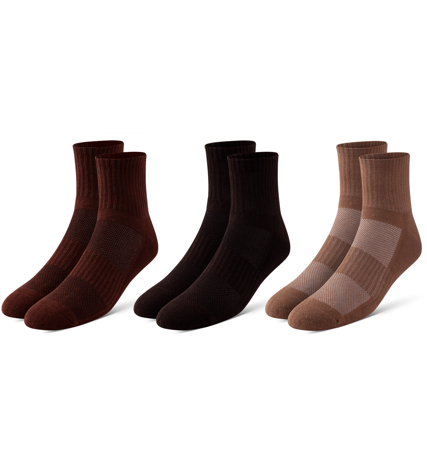 BOWO CUSHION ANKLE 3 PACK - NEUTRALS Dark slate gray, Black, Gray, Dim gray, Black, Silver, Saddle brown, Dark slate gray, Rosy brown