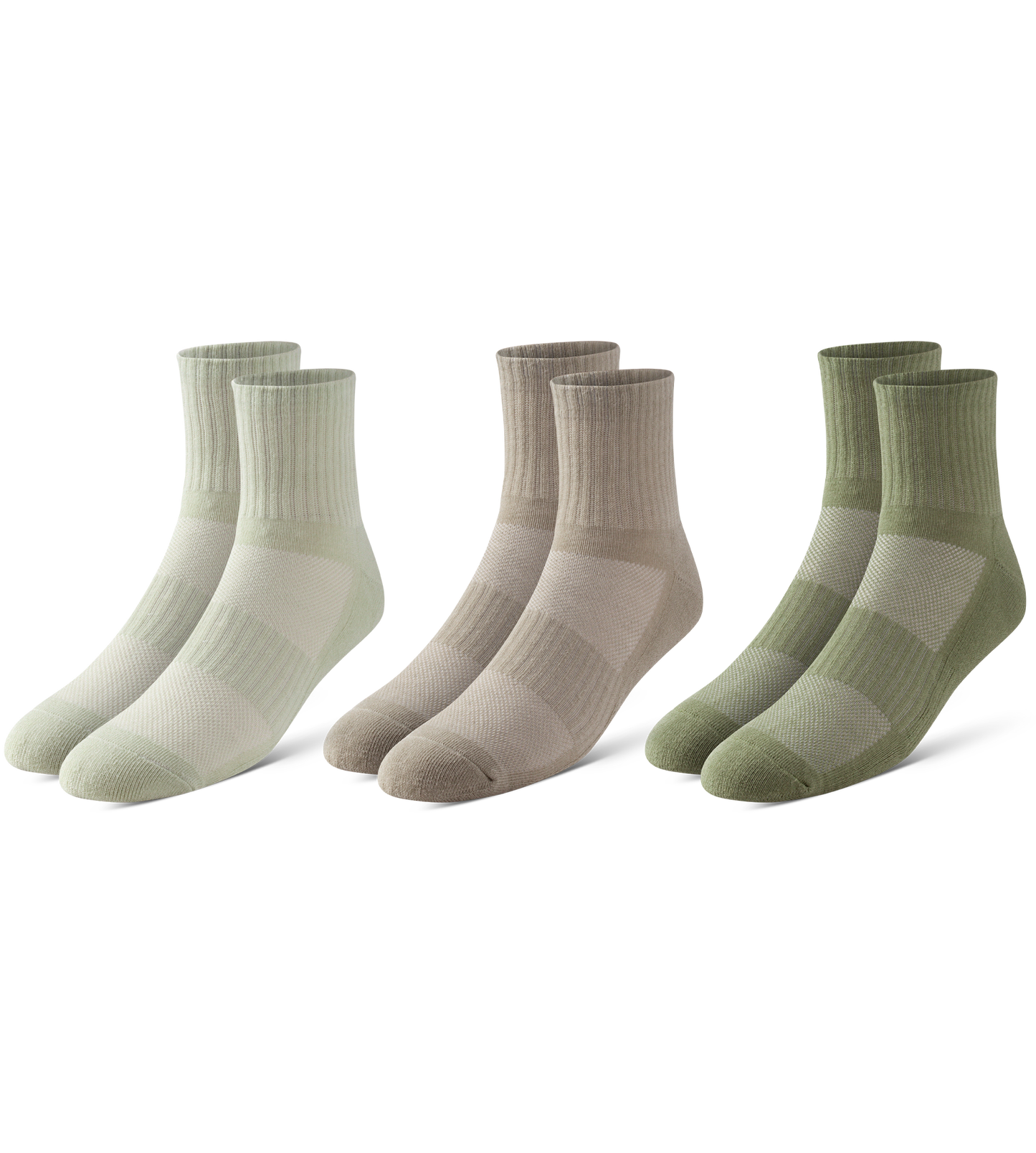 BOWO CUSHION ANKLE 3 PACK - NEUTRALS Gray, Black, Silver, Dark olive green, Dark Gray, Light Gray, Dim gray, Gains boro, Rosy brown