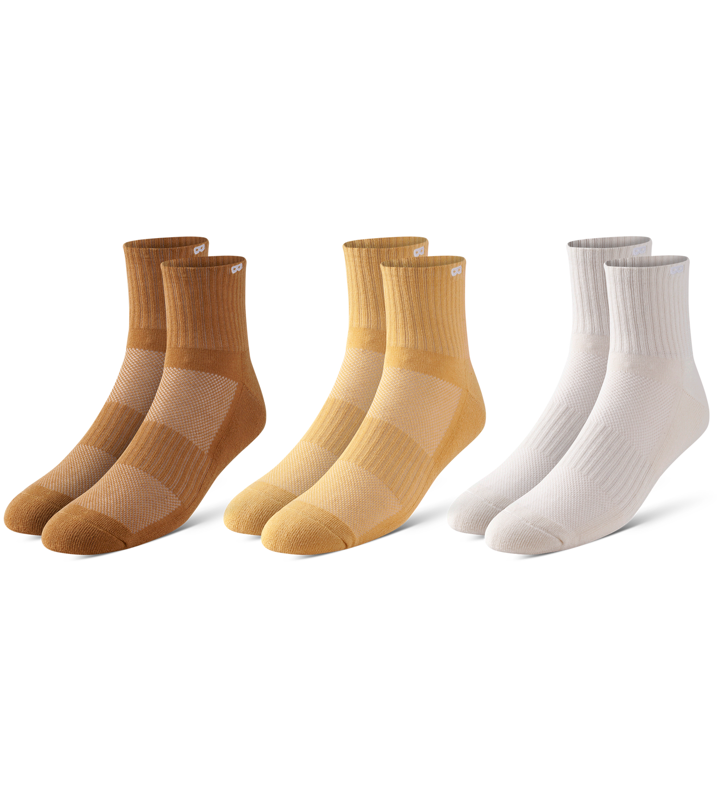 BOWO CUSHION ANKLE 3 PACK - NEUTRALS Dark Gray, Black, Silver, Peru, Saddle brown, Dark khaki, Wheat, Sienna, Whitesmoke