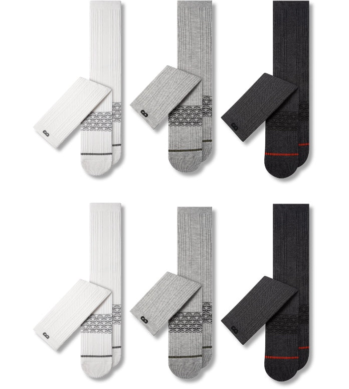 4-Way Stretch Cushion Crew (6-Pack)