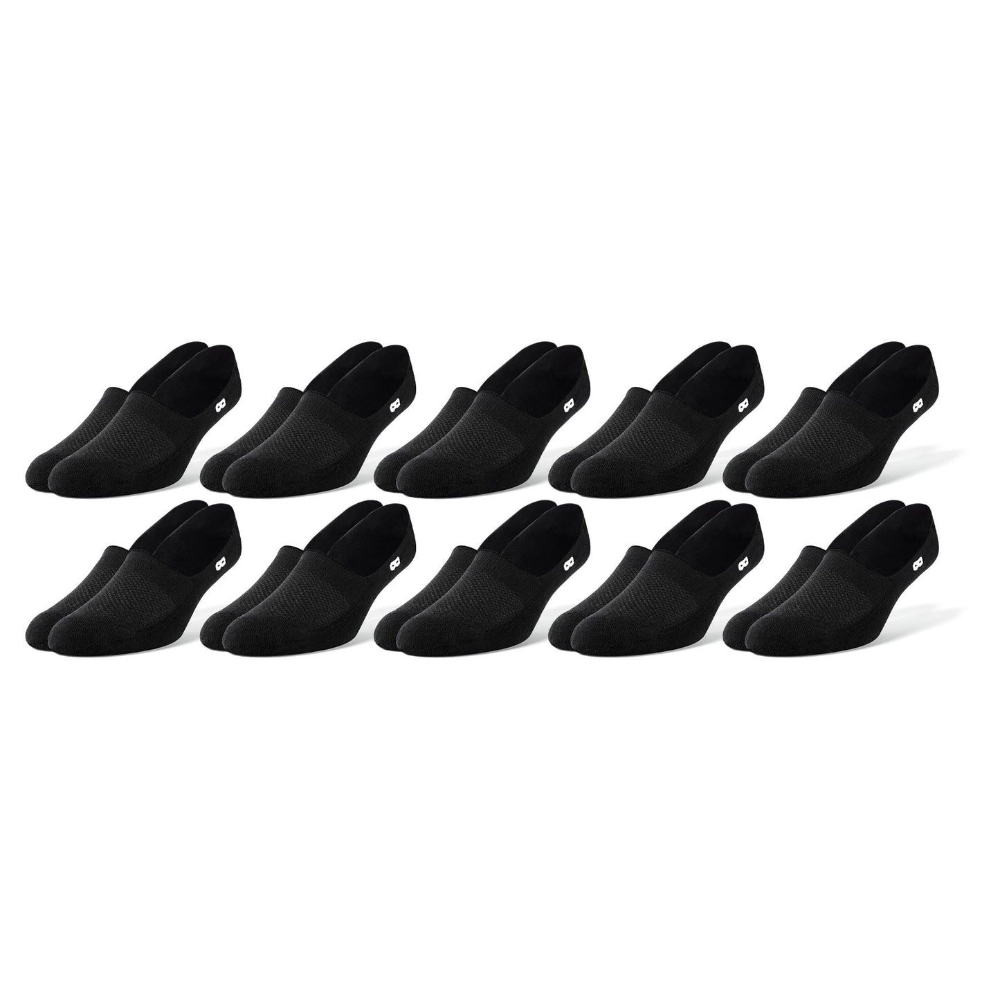 BOWO Cushion No Show Socks, 10-Pack, Neutrals