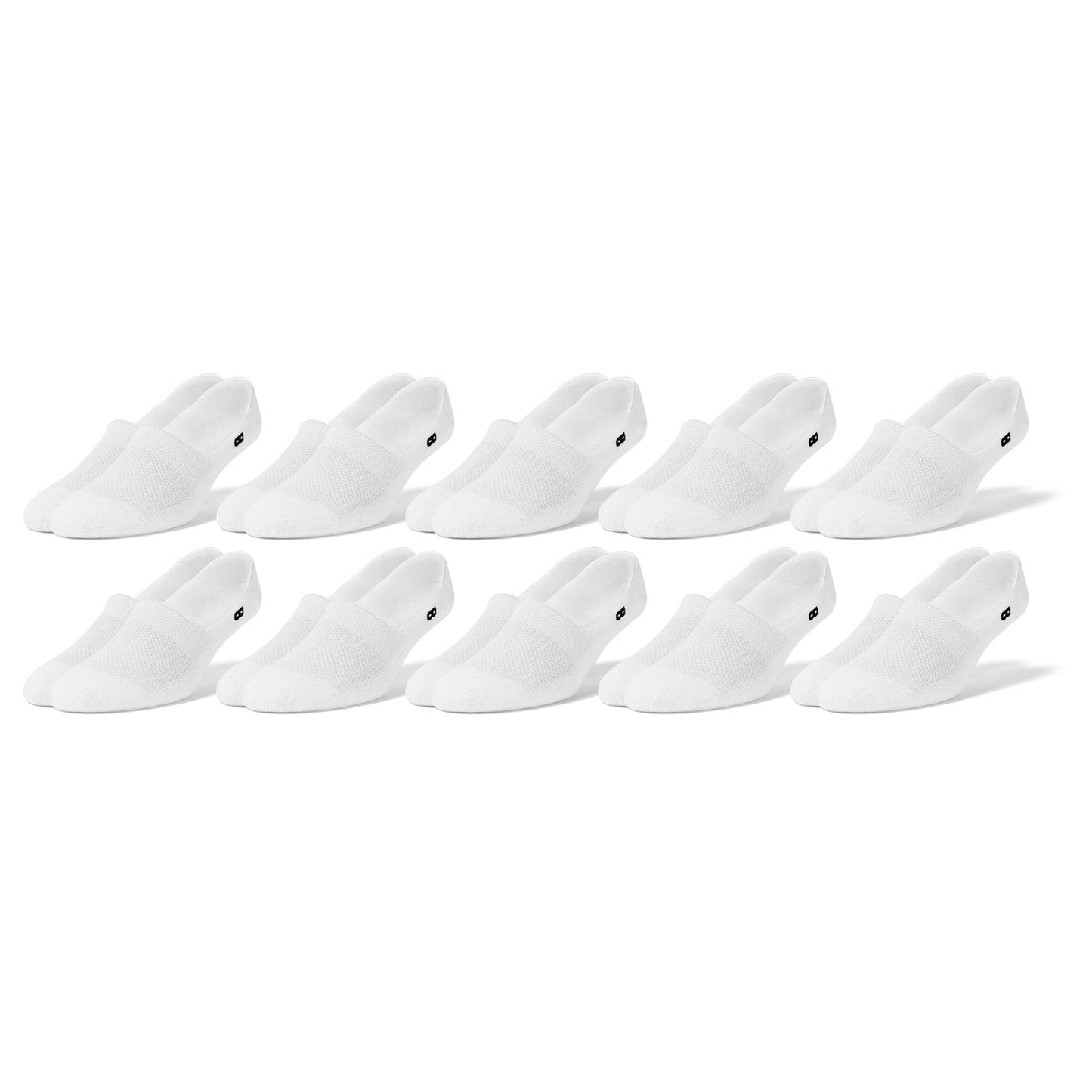 BOWO Cushion No Show Socks, 10-Pack, Neutrals