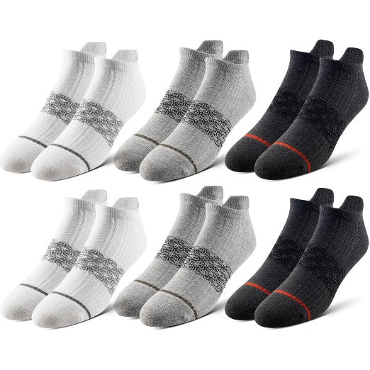 4-Way Stretch Low-Cut Socks, 6-Pack