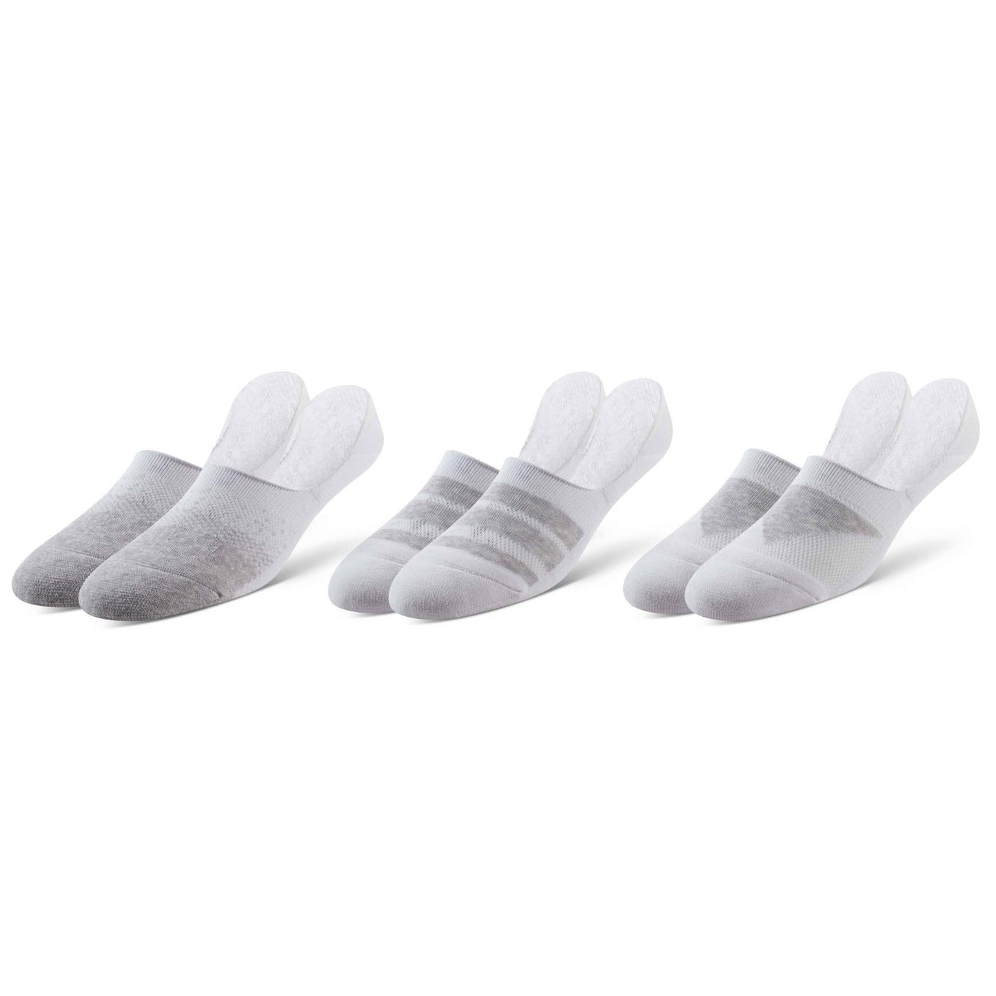 BOWO Cushion No Show Socks, 3-Pack, Neutrals