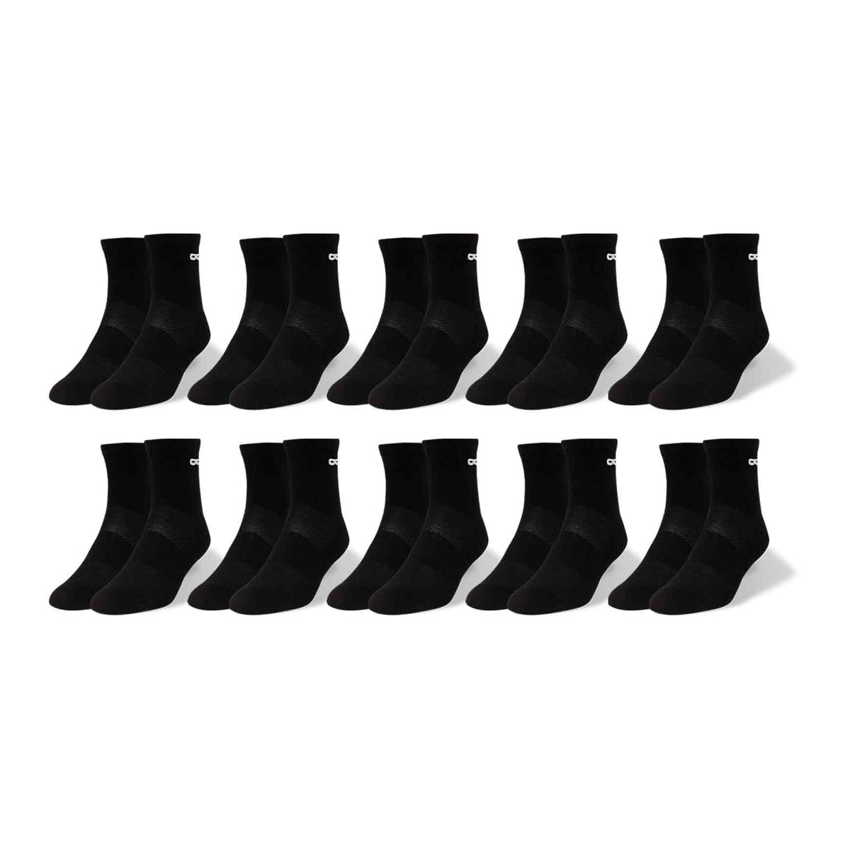 BOWO Cushion Ankle Socks, 10-Pack, Neutrals