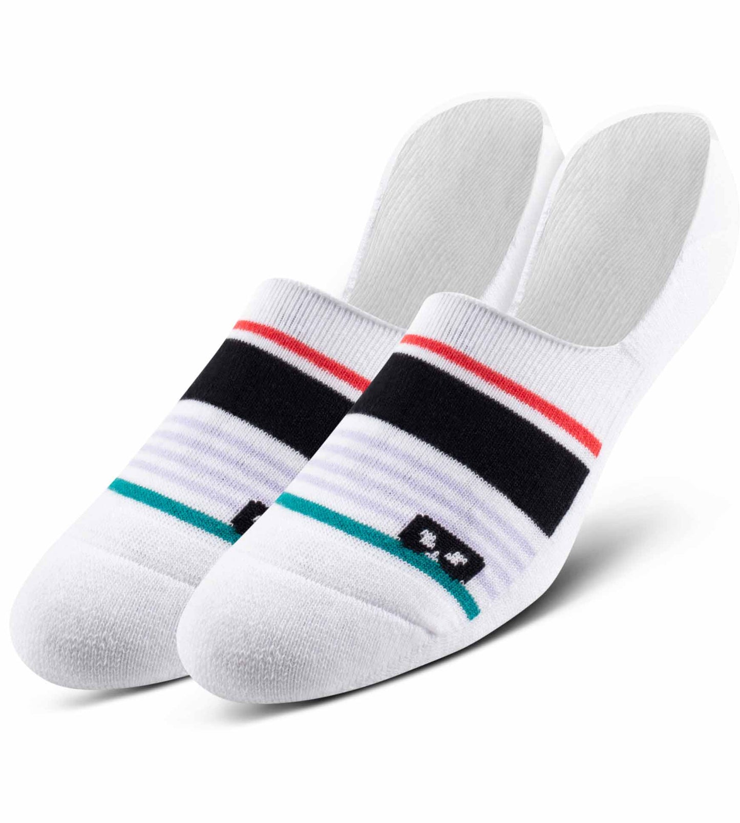 Cushion No Show Socks 3 PACK White, Dark slate gray, Silver, Indian red, Dark cyan, Lavender, Gray, Black, Dark Gray, Gains boro