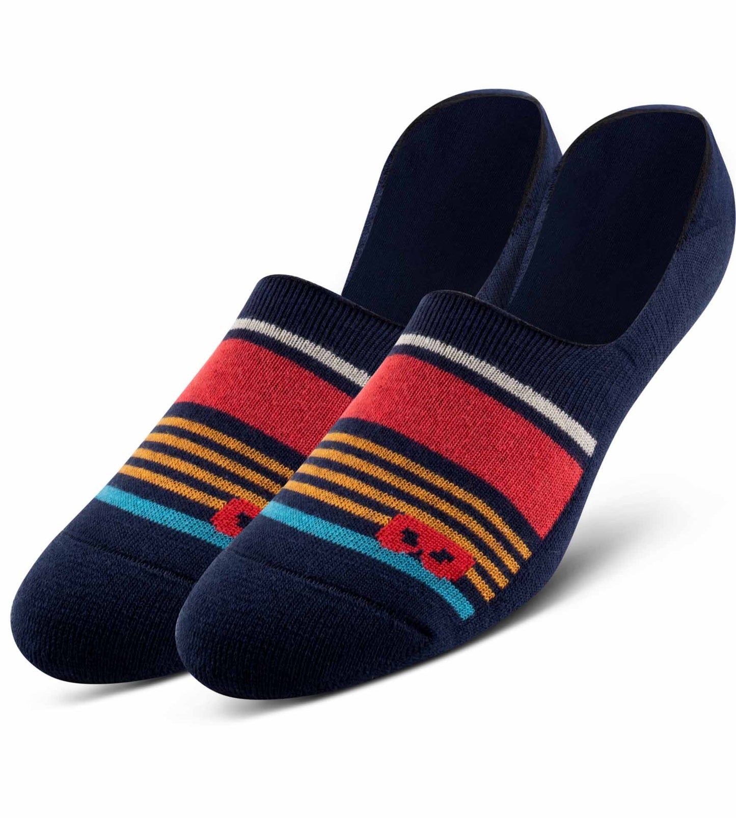 Cushion No Show Socks 3 PACK Peru, White, Dark slate gray, Brown, Gray, Dark slate gray, Black, Indian red, Steel blue, Silver