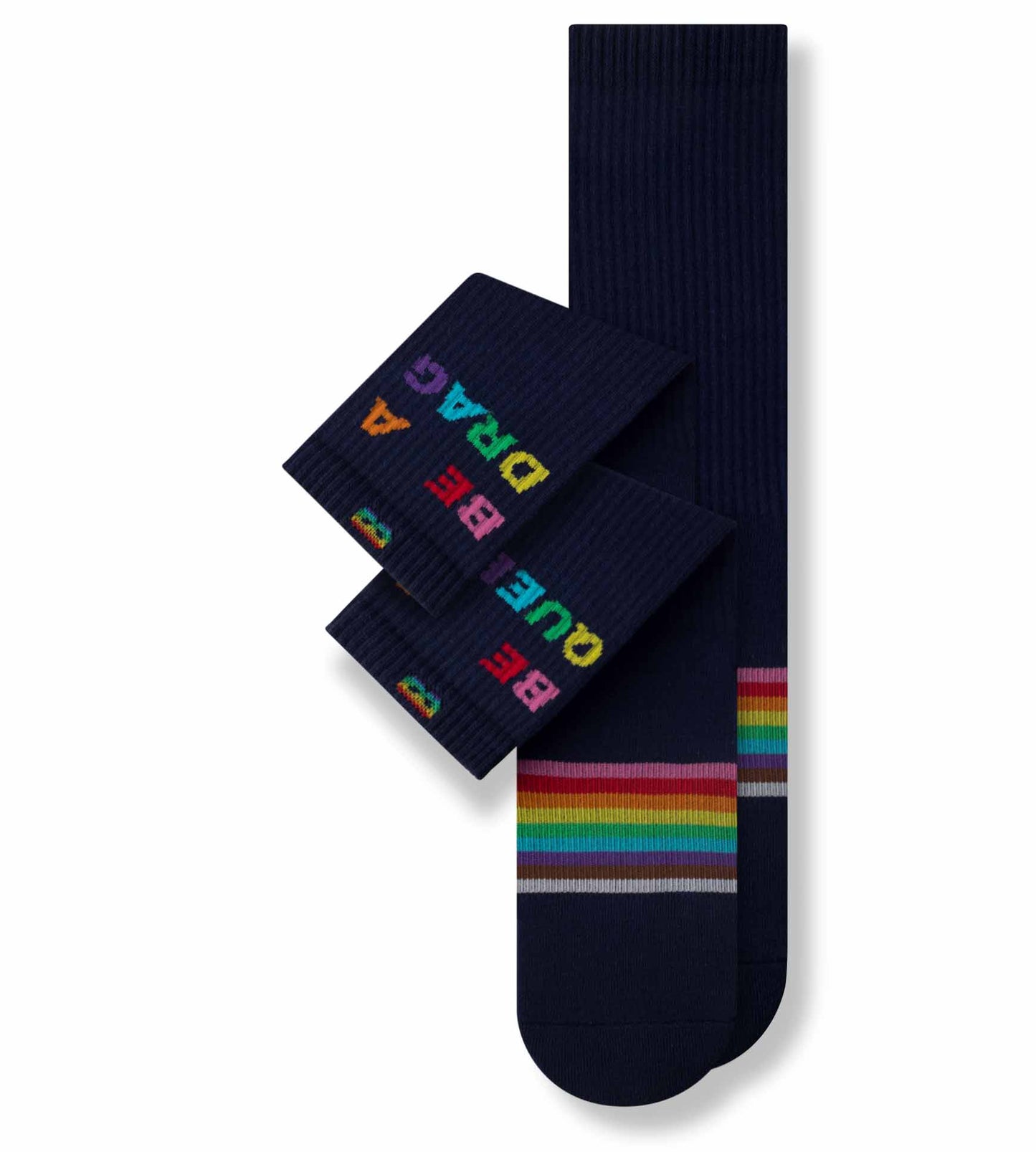 Cushion Crew Sock - PRIDE containing the colors White, Black, Gray, Silver, Teal, Dark slate gray, Sienna, Gains boro, Maroon, Black