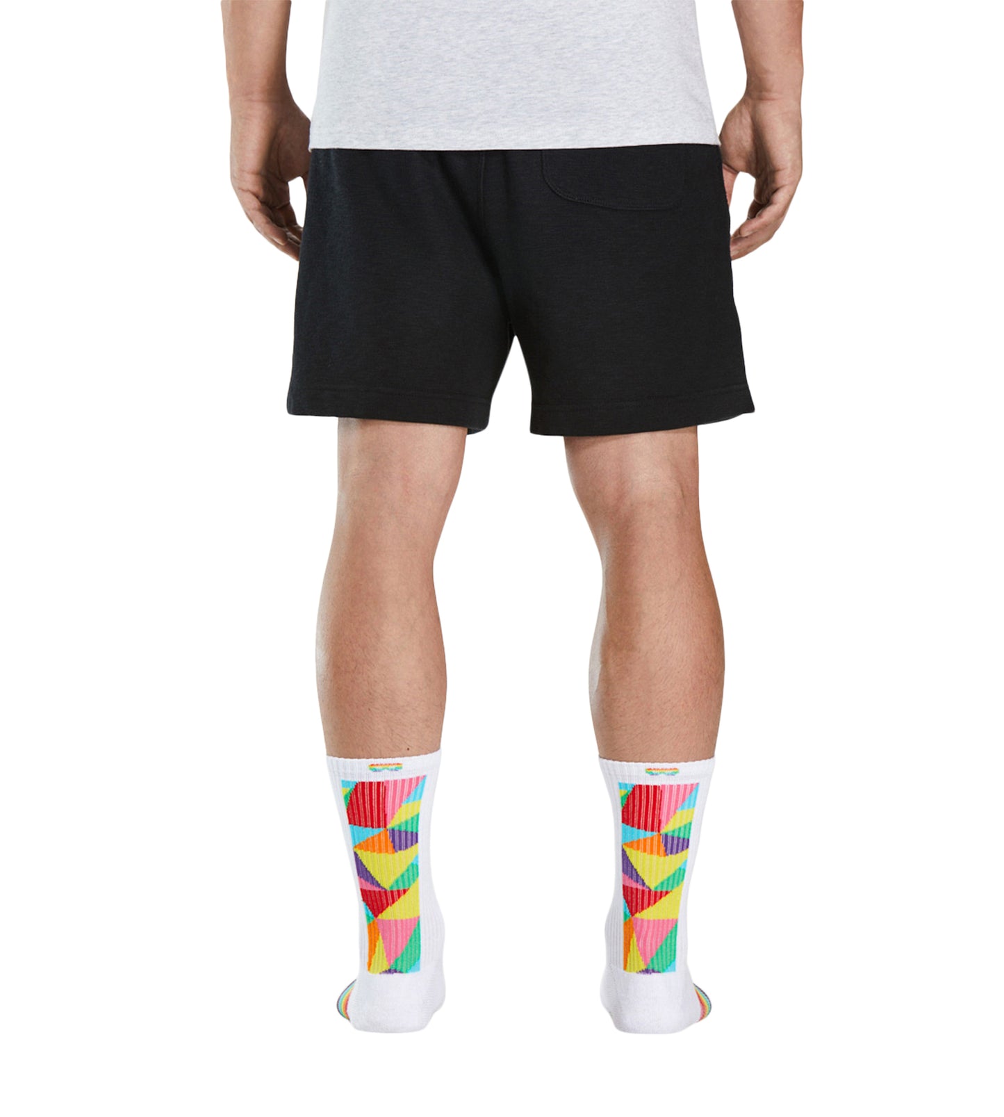 Cushion Crew Sock - PRIDE containing the colors Black, Rosy brown, Gains boro, Dark olive green, Tan, Dark khaki, Medium aquamarine, Fire brick, Indian red