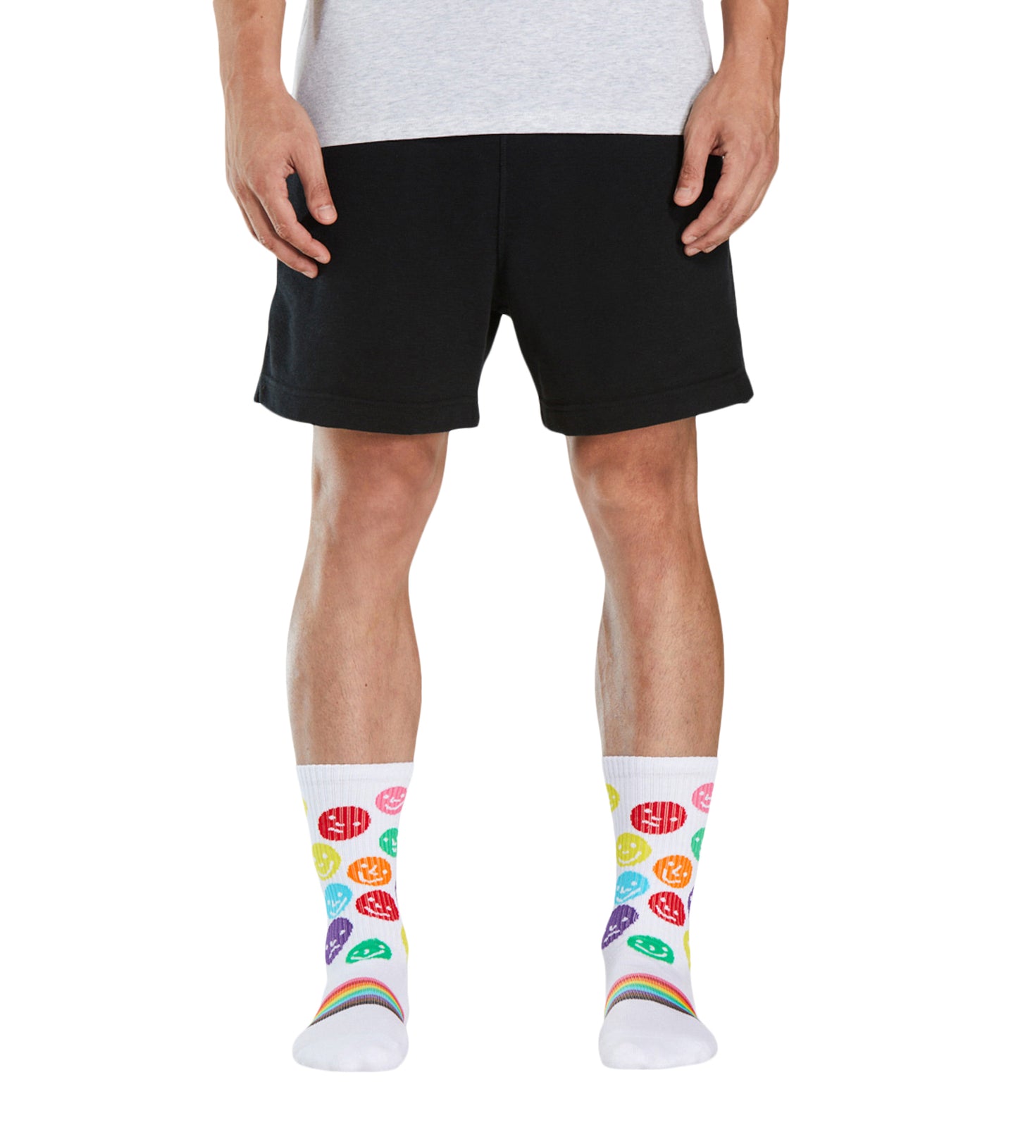 Cushion Crew Sock - PRIDE containing the colors Black, Rosy brown, Gains boro, Rosy brown, Sienna, Medium turquoise, Silver, Crimson, Sandy brown