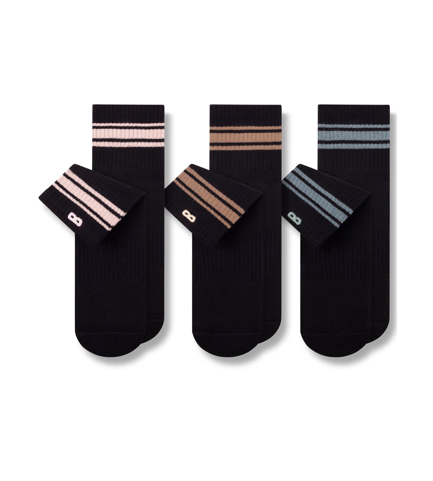 Bowo Cushion Ankle 3 Pack - Neutrals Dim gray, Black, Dark Gray, Gains boro, Gray, Black, Slate gray, Black, Light Gray