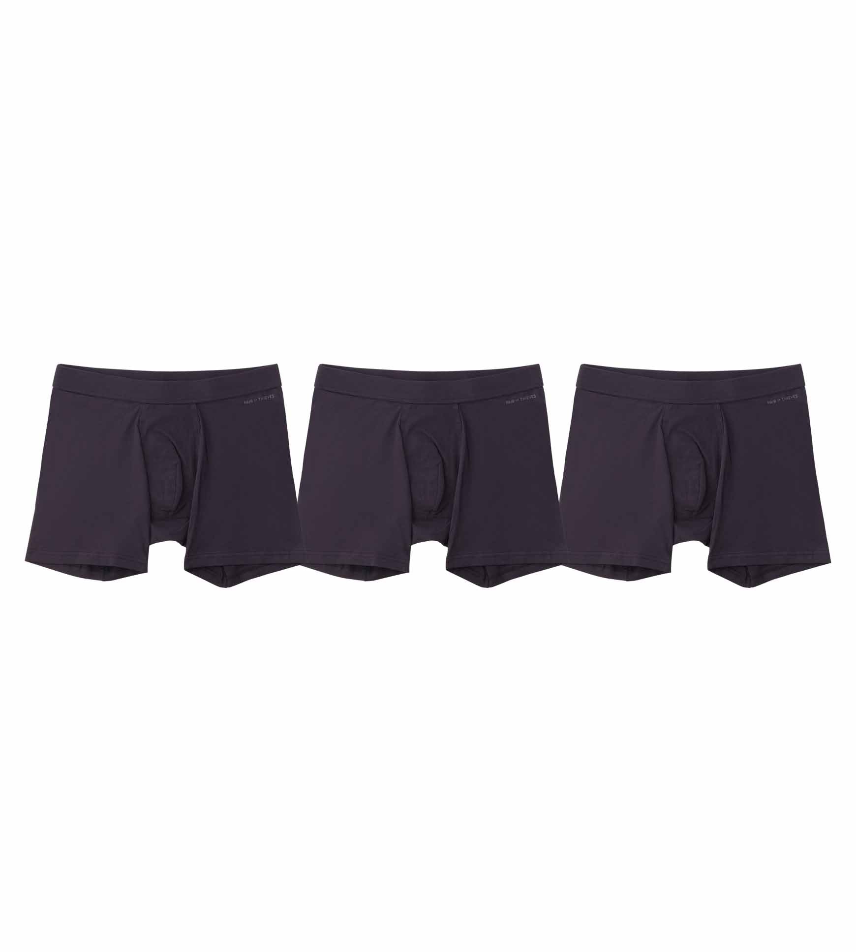 Pair of Thieves Men's Long Boxer Shorts Black Purple Sz Medium Underwear  Cotton