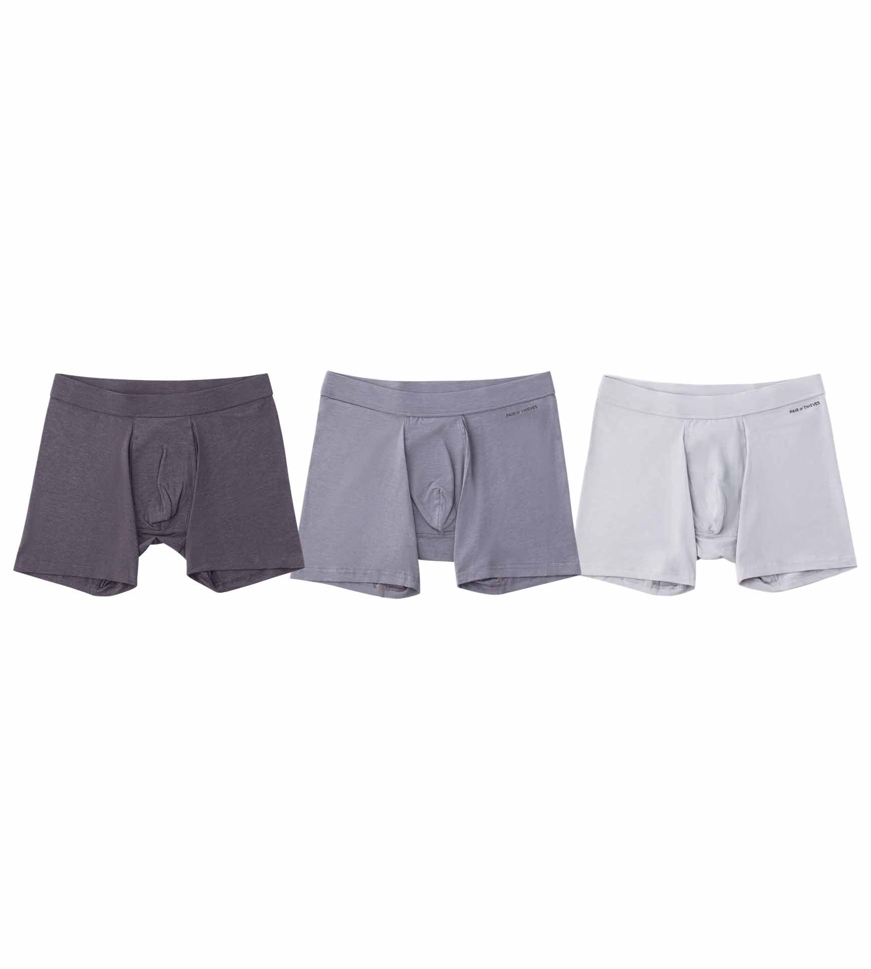 10-Pack Men's Boxer Briefs – Comfort Fit Trunks, Soft Modal & Milk Fiber Blend, Solid Colors