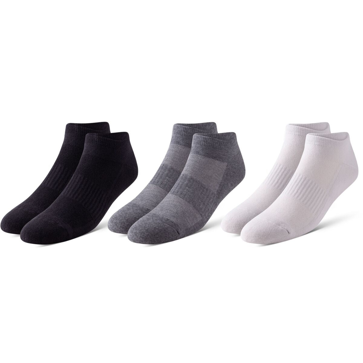 BOWO Cushion Low-Cut Socks, 3-Pack, Neutrals