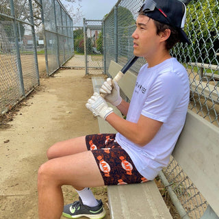 Social media post: Evan from out team sitting on dugout bench in our MLB SuperFit Boxer Briefs.