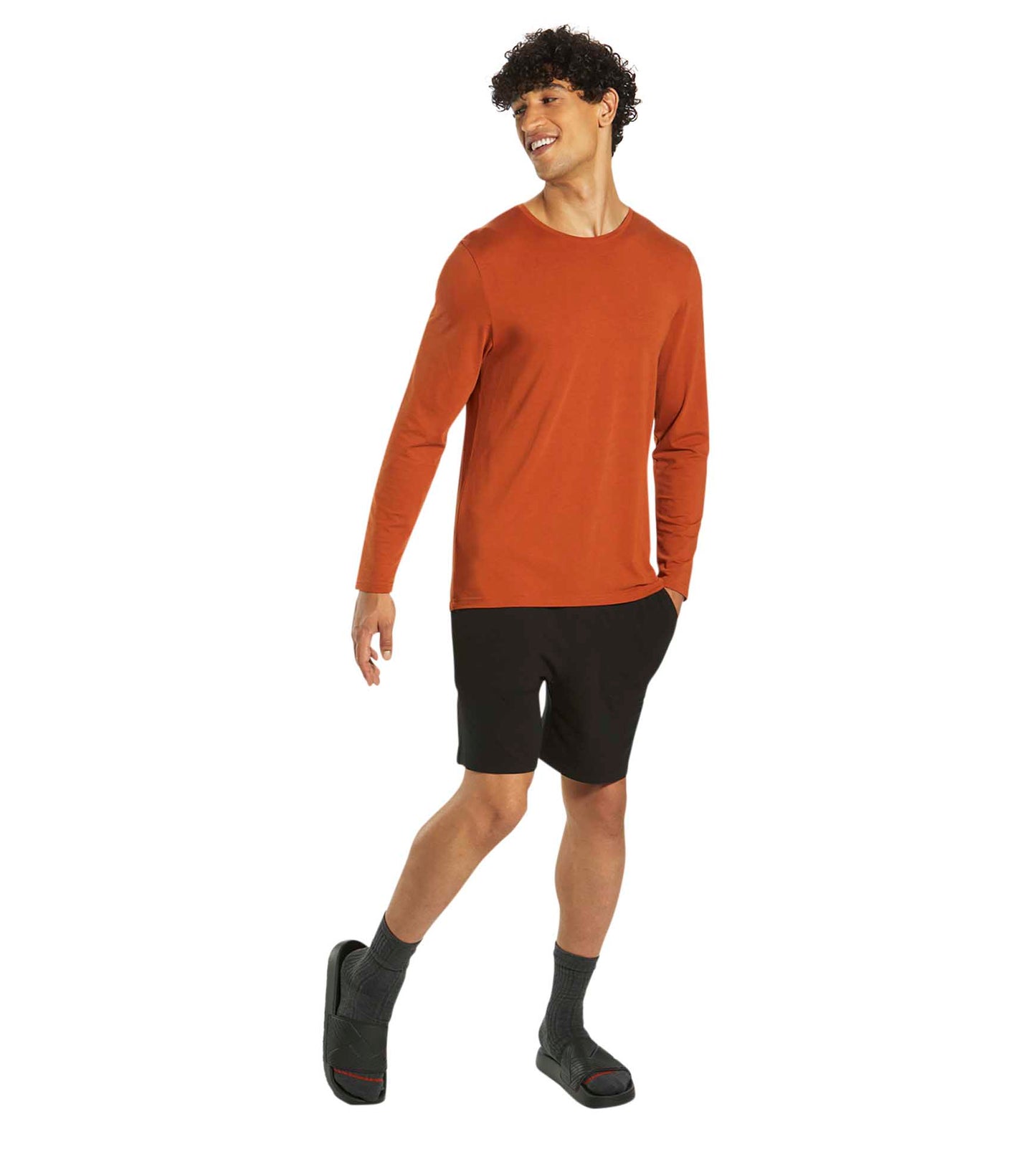 SuperSoft Long Sleeve Crew Neck Tee colors contain: Sienna, Black, Burly wood, Dark slate gray, Sienna, Light Gray, Chocolate, Saddle brown, Peru