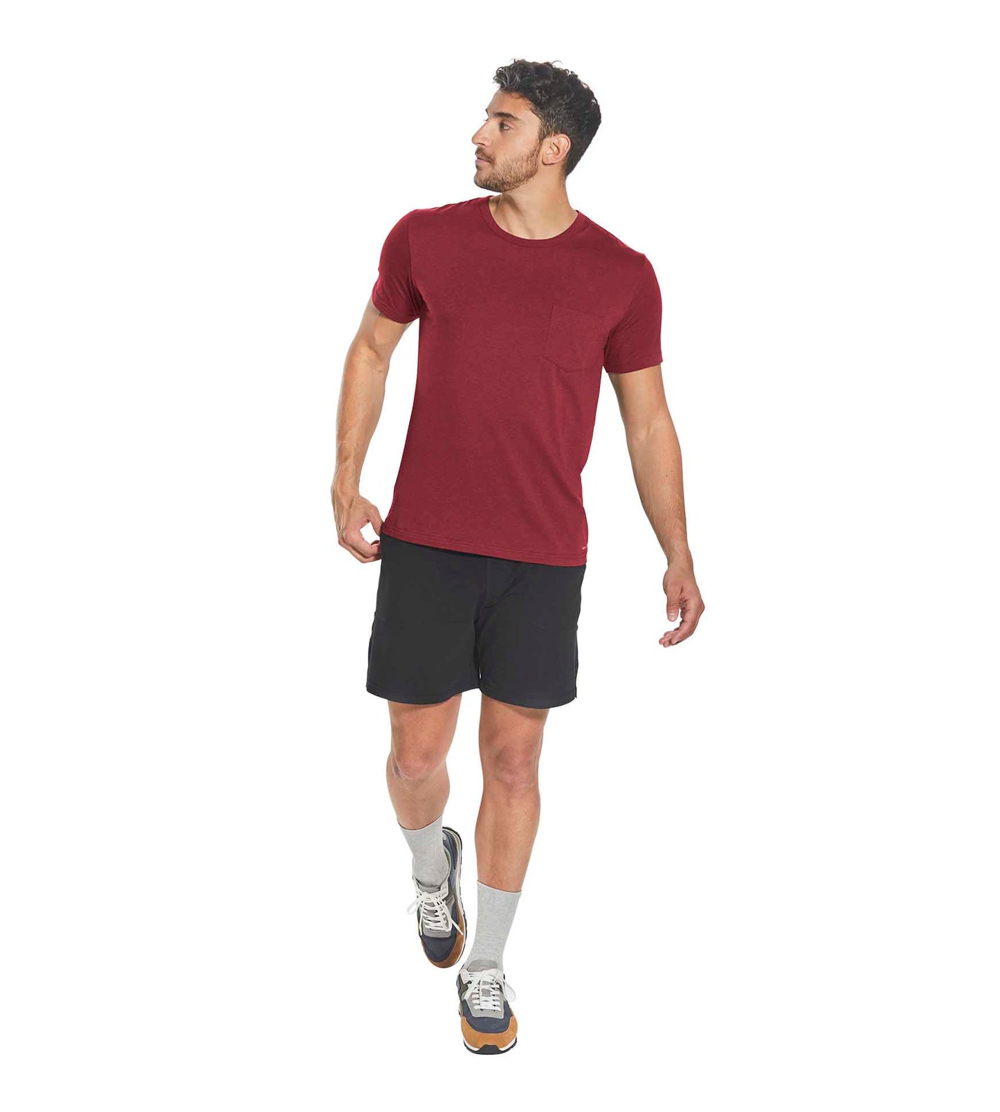 SuperSoft Crew Neck Pocket Tee colors contain: Brown, Rosy brown, Dark slate gray, Silver, Indian red, Brown, Tan, Dim gray, Gains boro