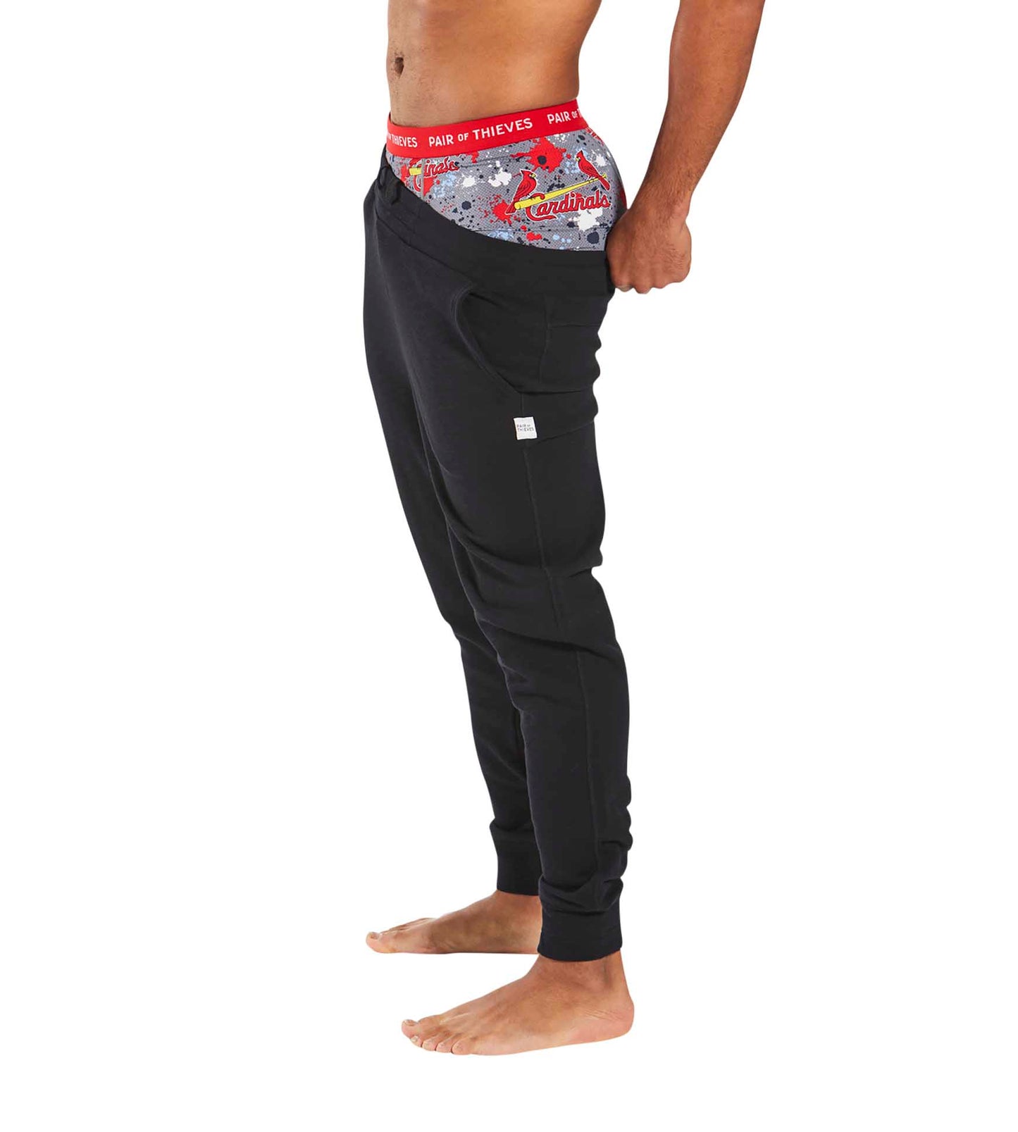 MLB St. Louis Cardinals SuperFit Boxer Brief 2 Pack containing the colors Dark slate gray, Indian red, Dark salmon, Crimson, Sienna, Silver, Dark slate gray, Lights late gray, Peru