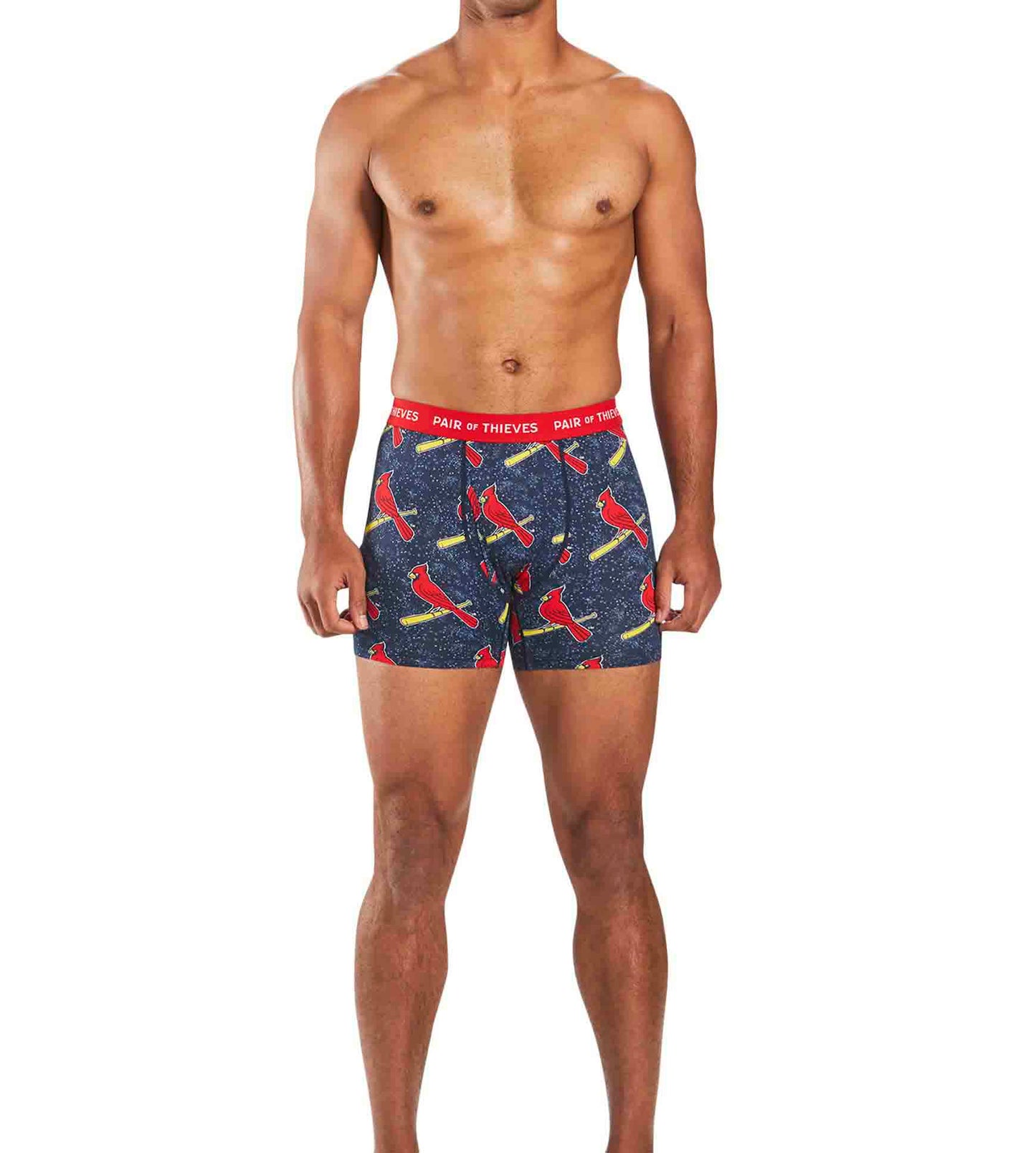 MLB St. Louis Cardinals SuperFit Boxer Brief 2 Pack containing the colors Sienna, Dark salmon, Sienna, Dark slate gray, Crimson, Dark slate gray, Tan, Peru, Slate gray