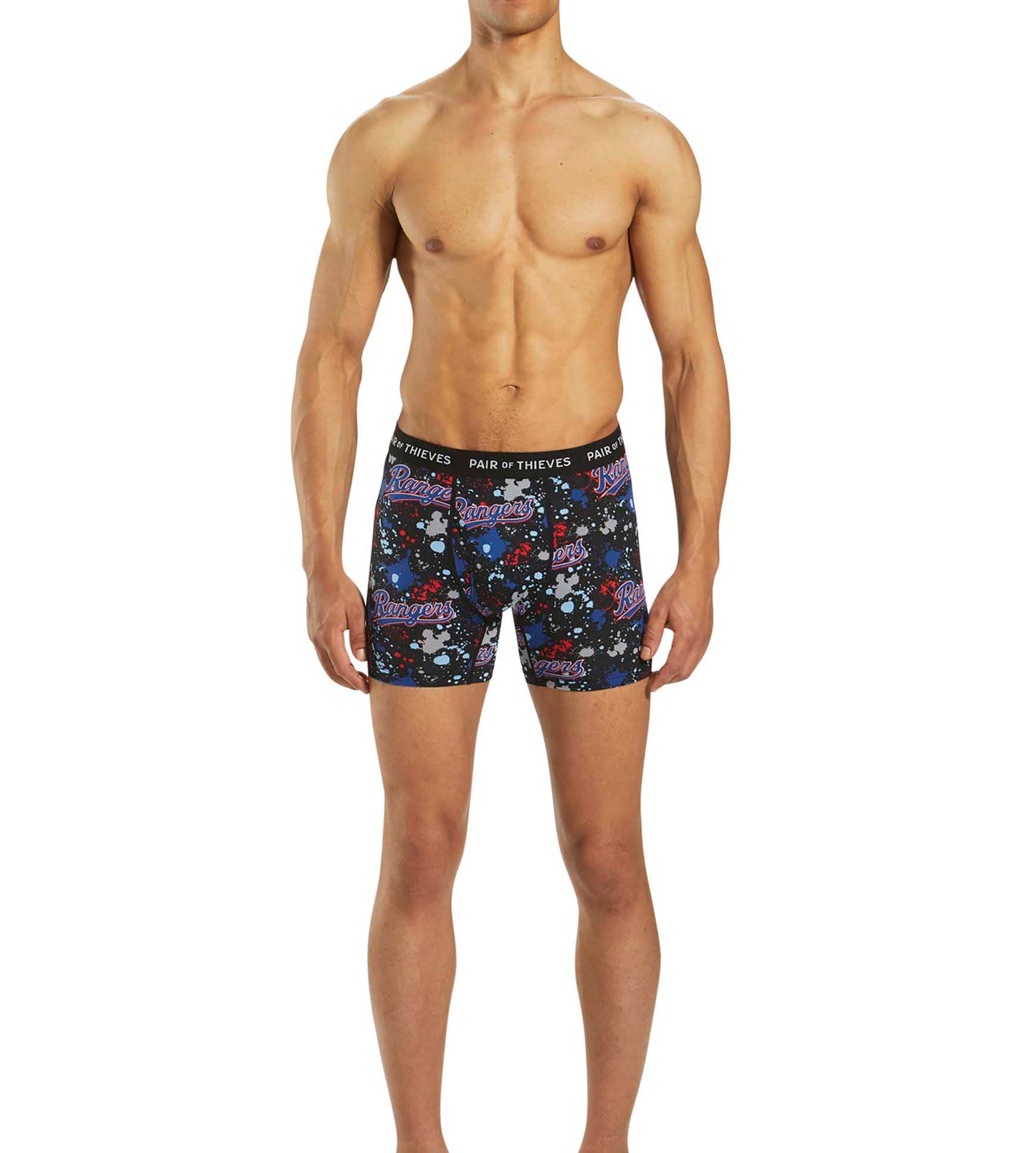 MLB Texas Rangers SuperFit Boxer Brief 2 Pack containing the colors Sienna, Dark slate gray, Dark salmon, Peru, Burly wood, Silver, Dark slate gray, Gray, Sienna