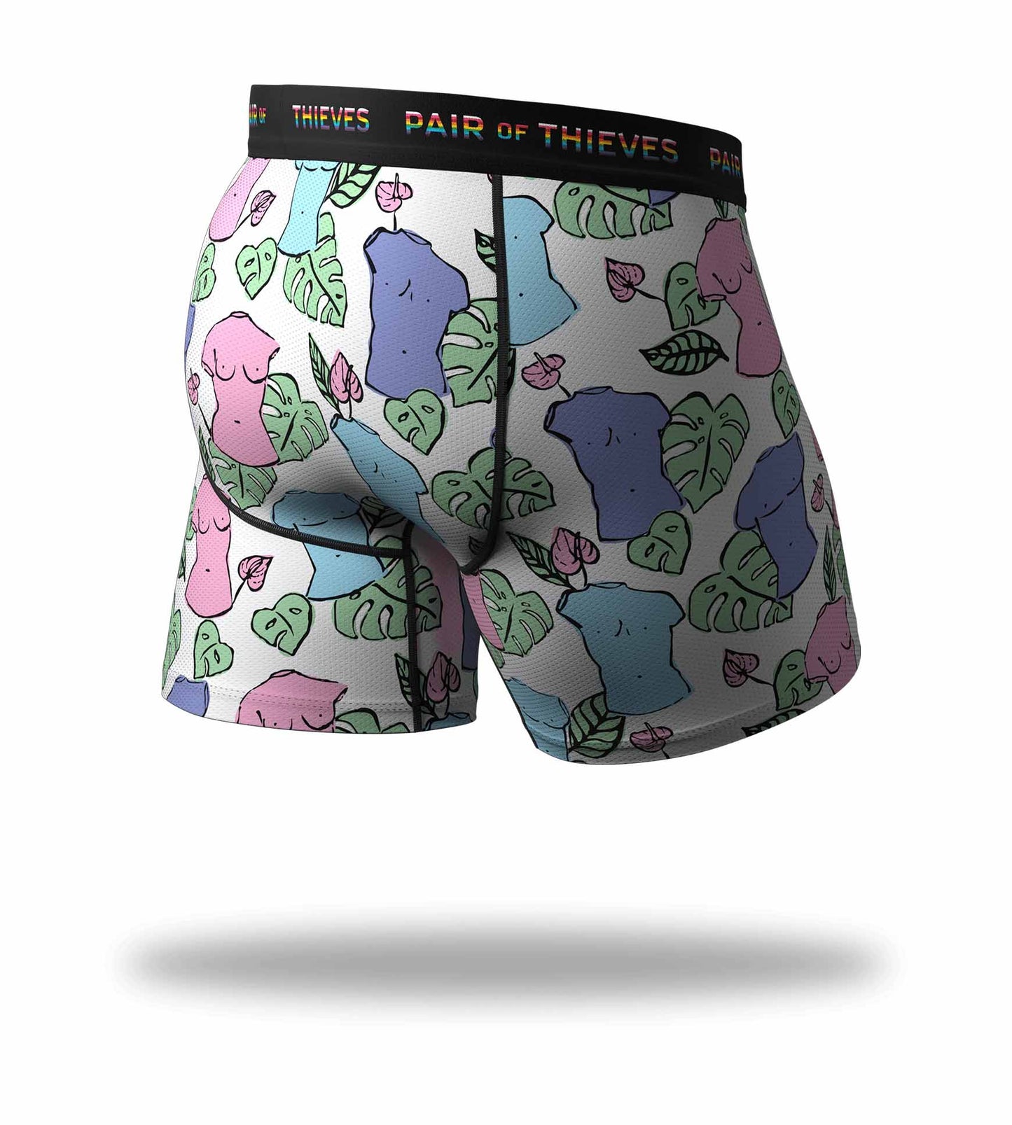 Superfit Boxer Briefs - PRIDE colors consists of White, Dark slate gray, Lights late gray, Black, Dark Gray, Dim gray, Light Gray, Dark slate gray, Gray, Gains boro