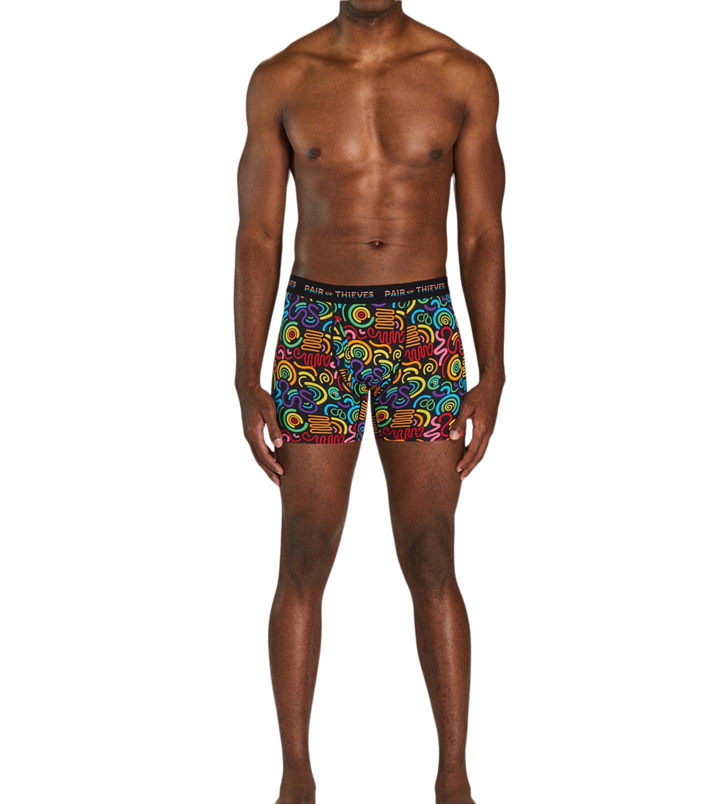 Superfit Boxer Briefs - PRIDE colors consists of Sienna, Dark olive green, Dark Gray, Black, Dim gray, Cadet blue, Saddle brown, Goldenrod, Indian red