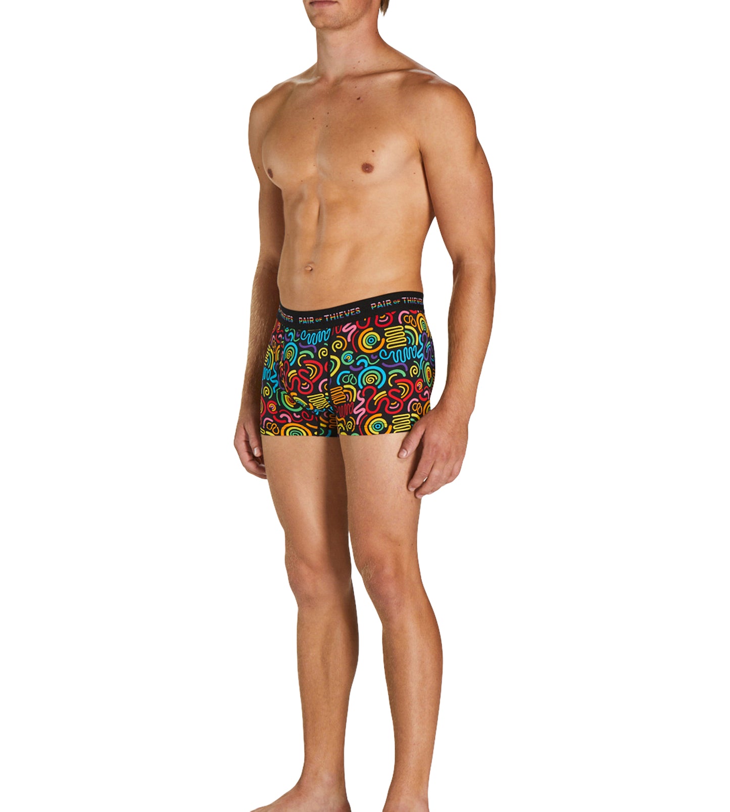 SuperFit Trunk - Pride colors consists of Peru, Black, Dark salmon, Sienna, Burly wood, Cadet blue, Peru, Saddle brown, Crimson