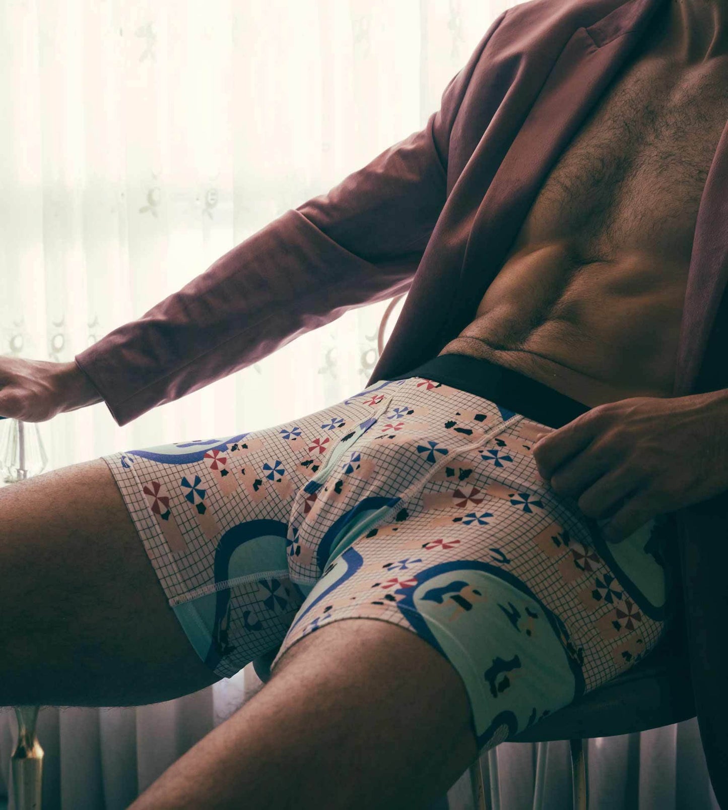 Pool Loop SuperSoft Boxer Brief contains colors Beige, Dark slate gray, Gray, Tan, Dark slate gray, Rosy brown, Black, Dark slate gray, Seashell, Dim gray