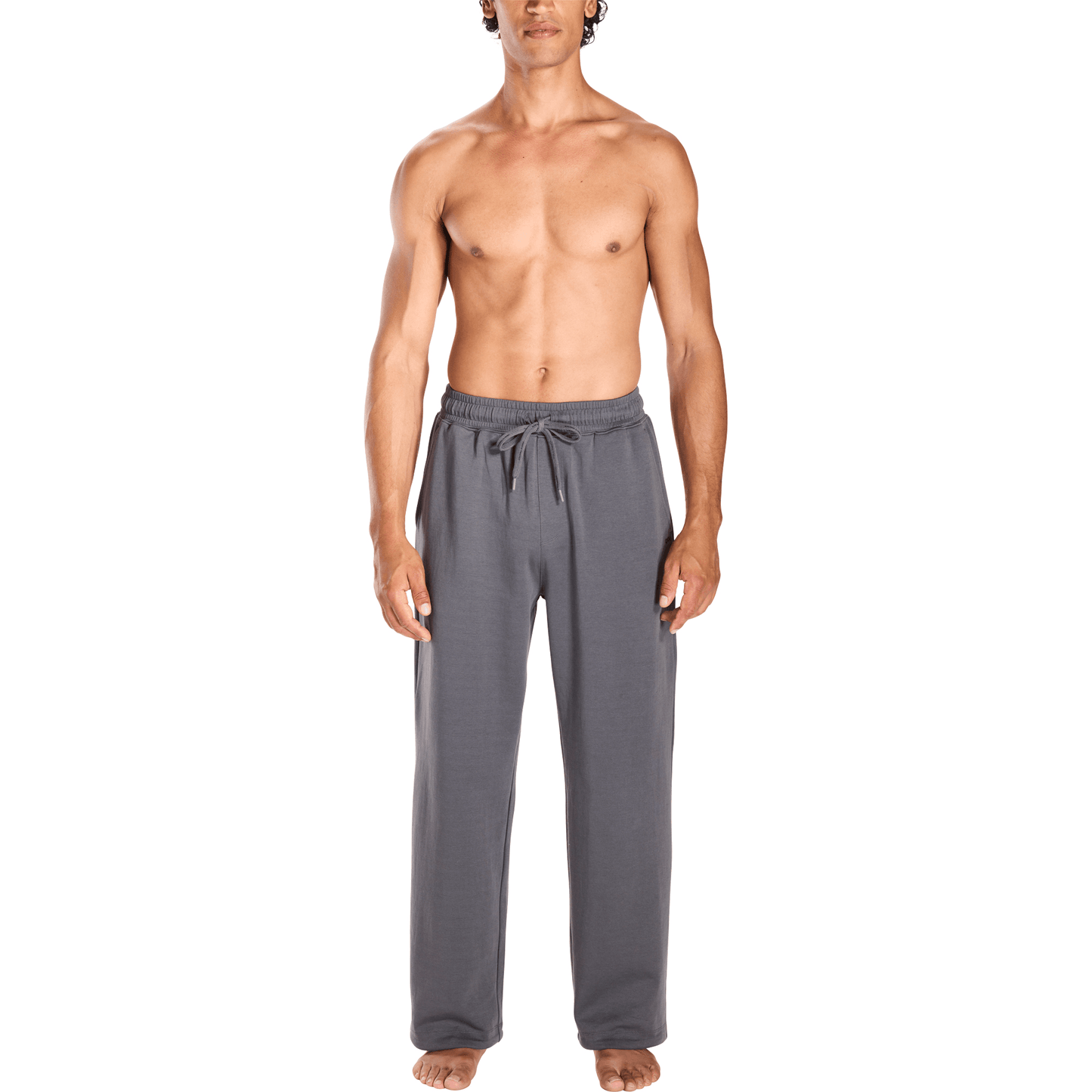 Dark Grey Off Duty Relaxed Pants, On Model