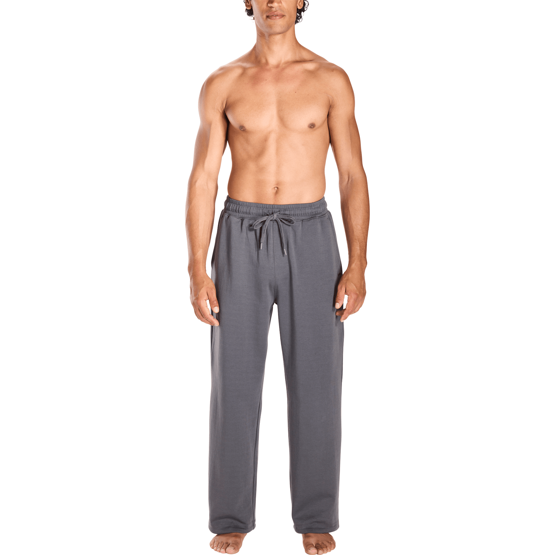 Dark Grey Off Duty Relaxed Pants, On Model