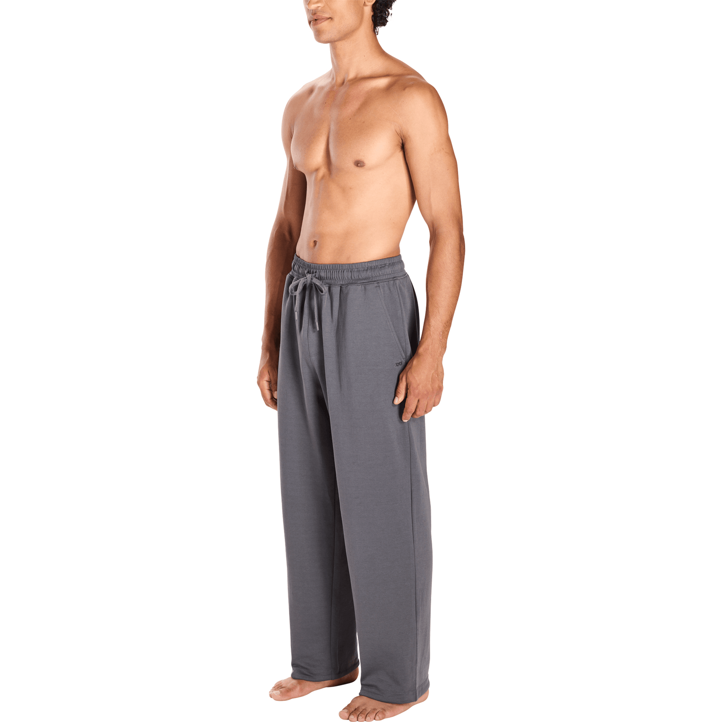 Dark Grey Off Duty Relaxed Pants, On Model