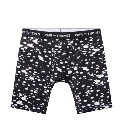 superfit long boxer brief 2 pack, white dots on black long boxer briefs, black long boxer briefs