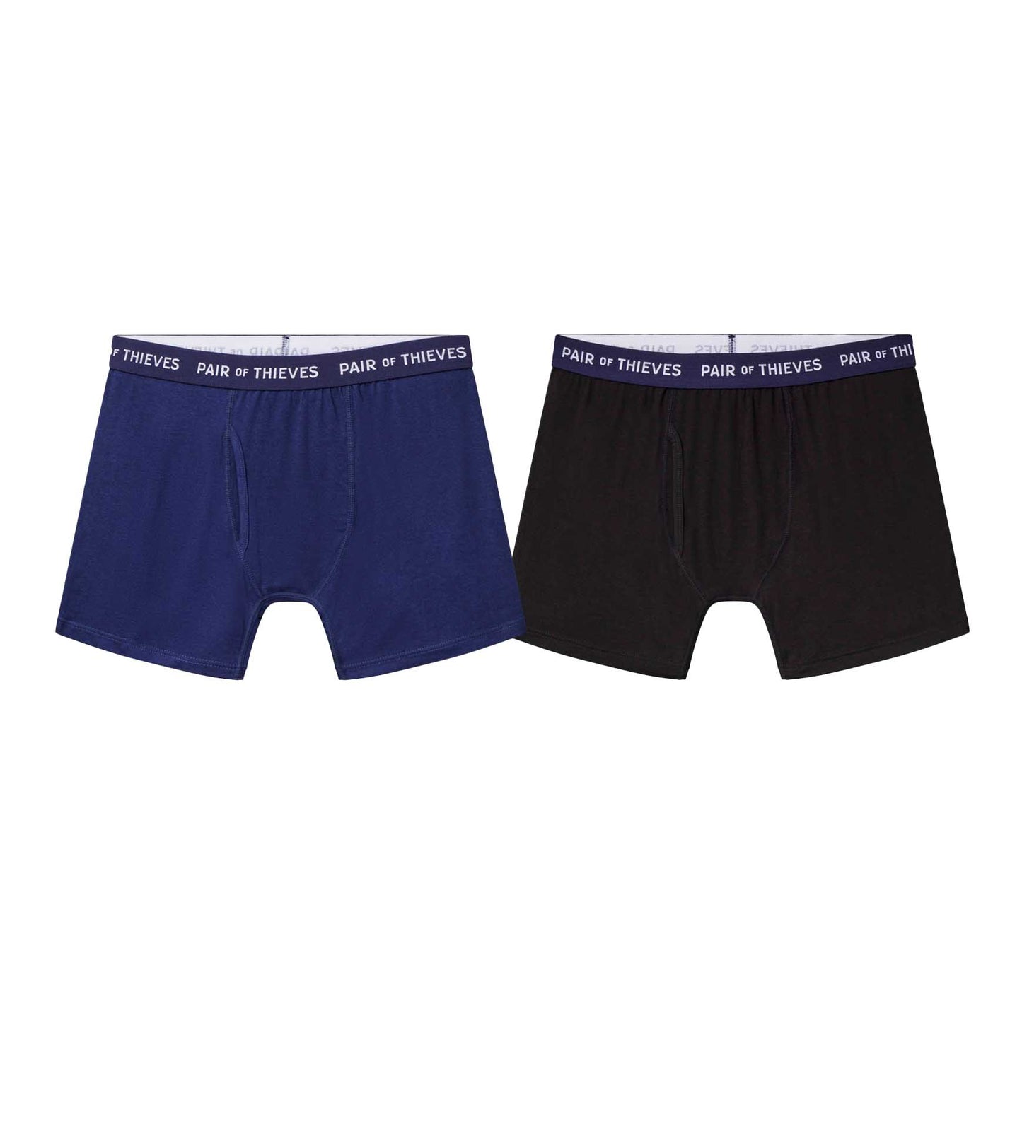 SuperSoft Boxer Briefs 2 Pack - Black/Navy - Pair of Thieves