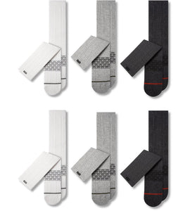 4-Way Stretch Cushion Crew (6-Pack)