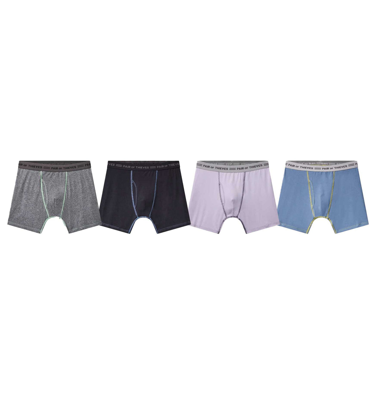 4-Way Stretch Boxer Briefs, 4-Pack, Assorted Colors