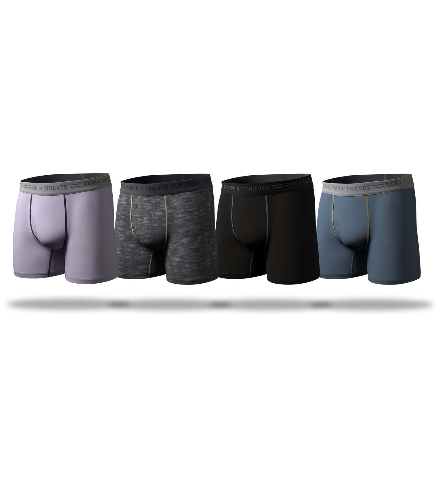 Every Day Kit Boxer Brief Bear Pack (16-pack) containing the colors Dark slate gray, Dark Gray, Black, Light Gray, Gray, Dark slate gray, Dim gray, Dark Gray, Black