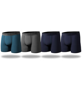 4-Way Stretch Every Day Kit Cotton Stretch Boxer Briefs (4-Pack)