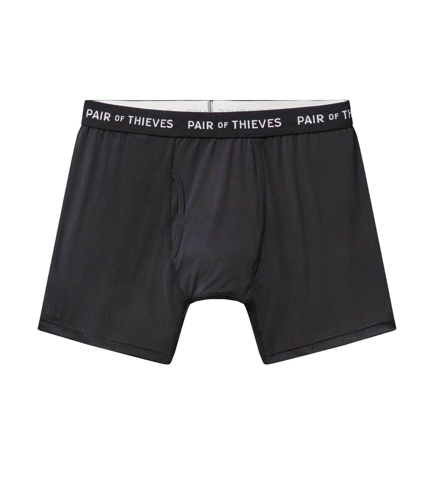 Pair of Thieves Men's Super Soft Boxer Briefs - Black/Grid S