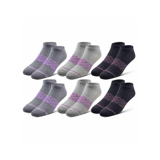 4-Way Stretch Cushion Low-Cut Socks, 6-Pack