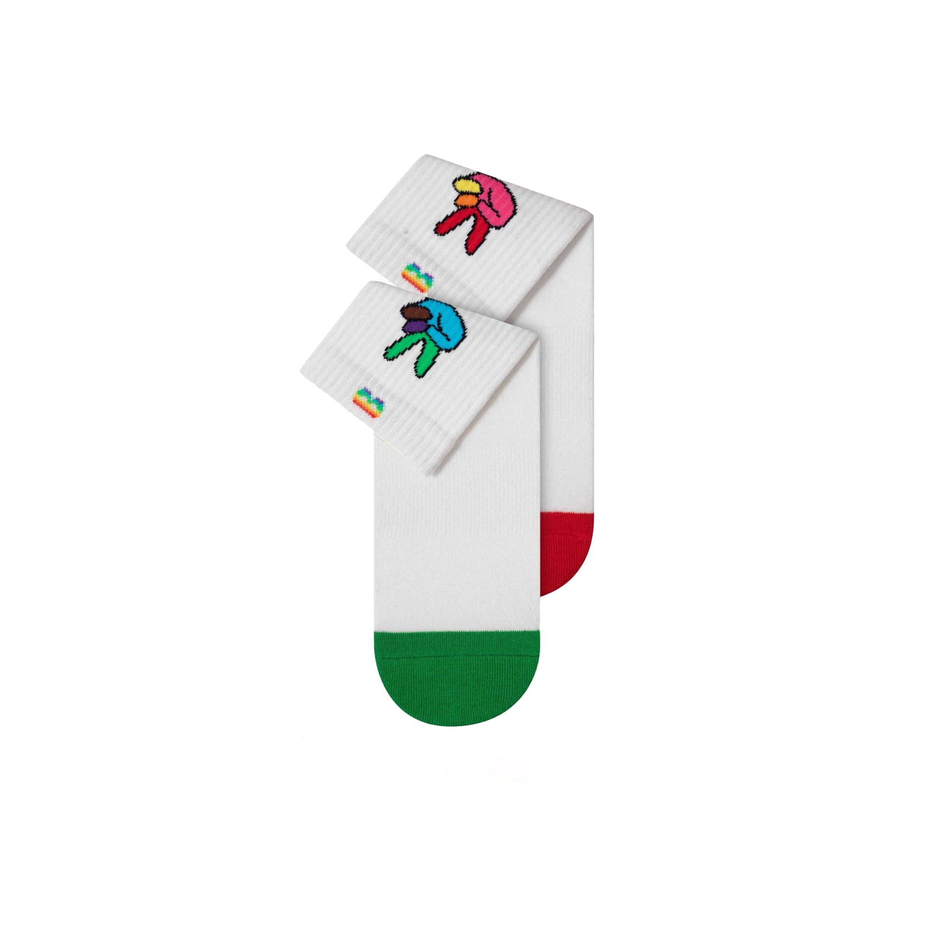 Pride Cushion Ankle Socks, Rainbow Pattern