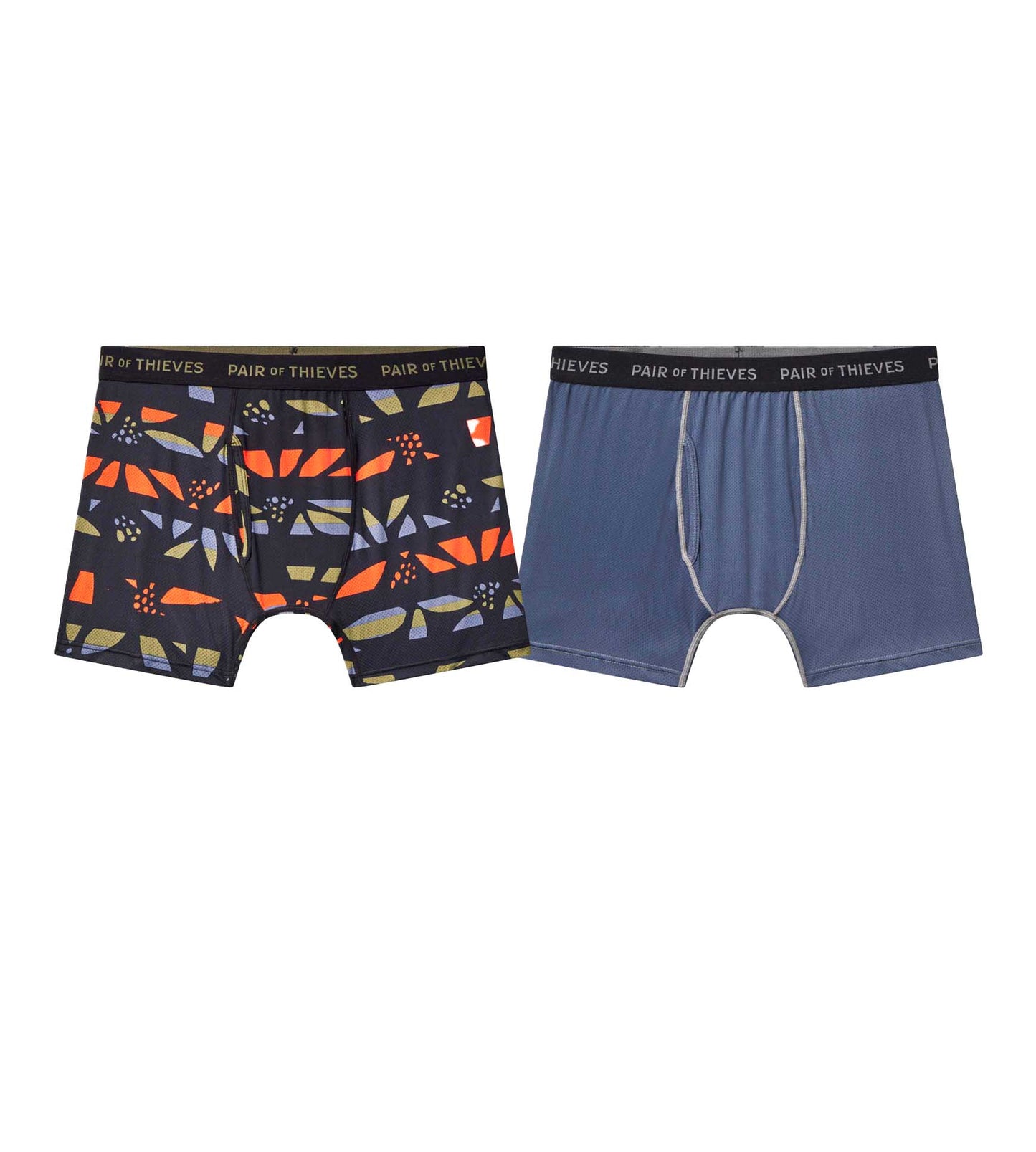 Two Pack Boxer Underwear in Floral Print & Olive – Report Collection