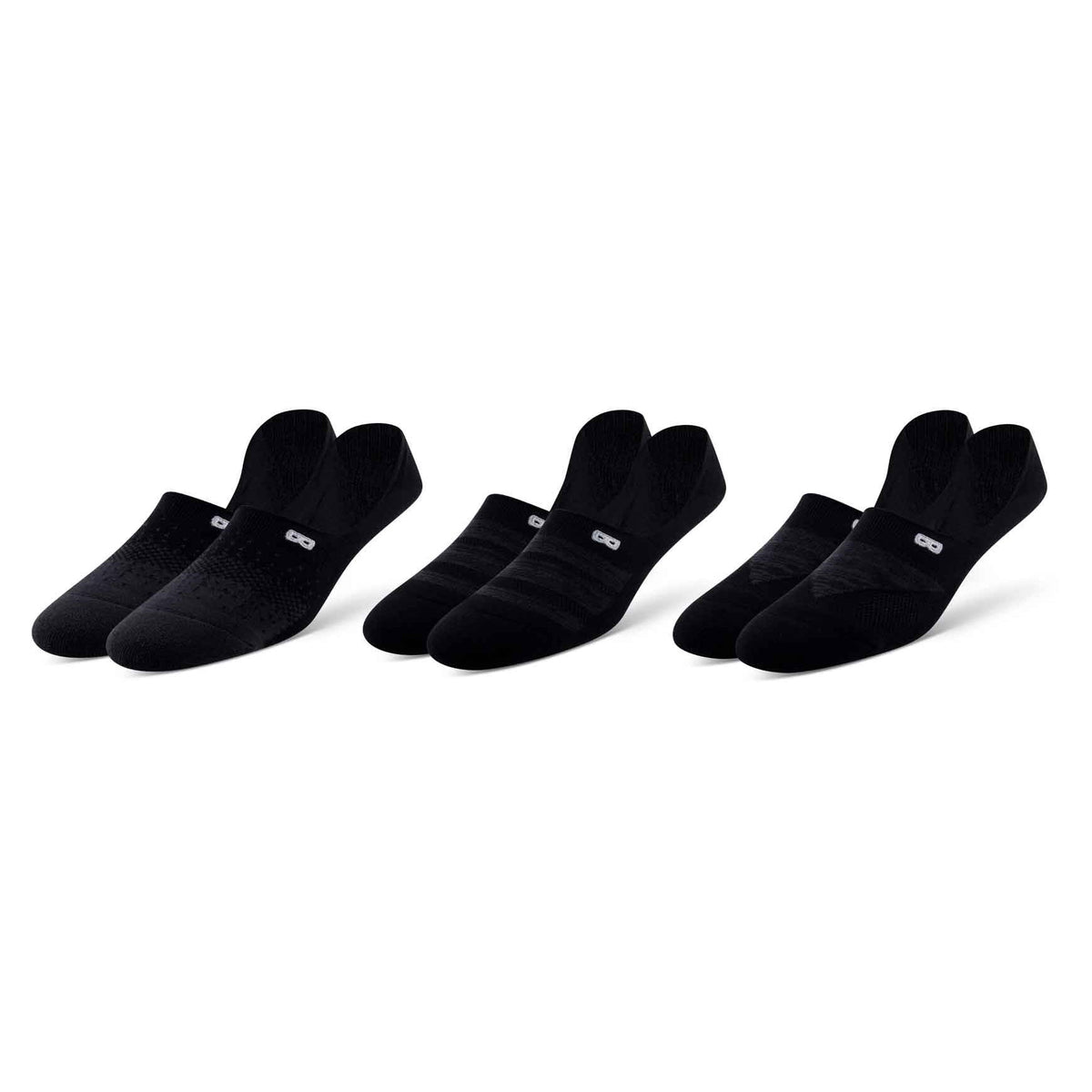 BOWO Cushion No Show Socks, 3-Pack, Neutrals