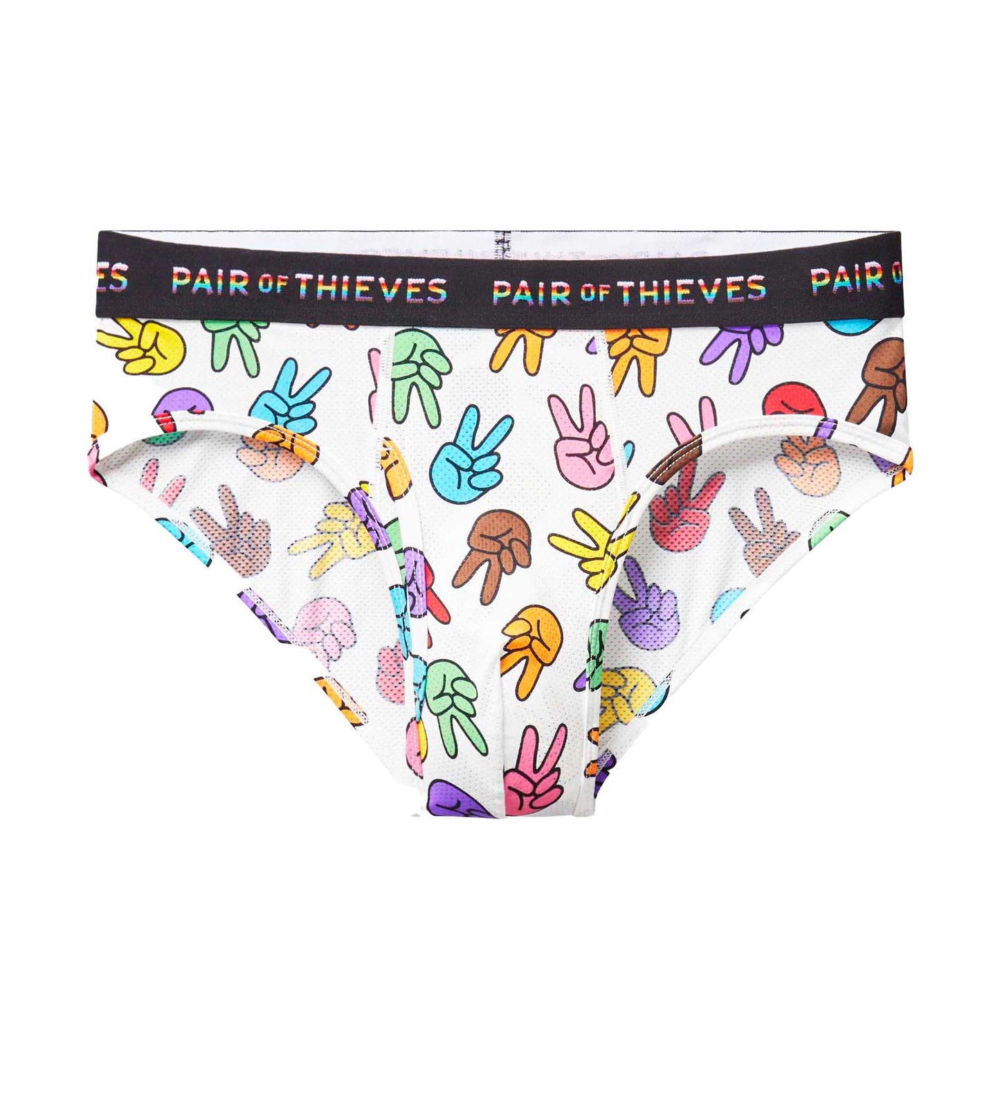 Pair of Thieves Men's Pride And Peace Brief, White, Small at  Men's  Clothing store
