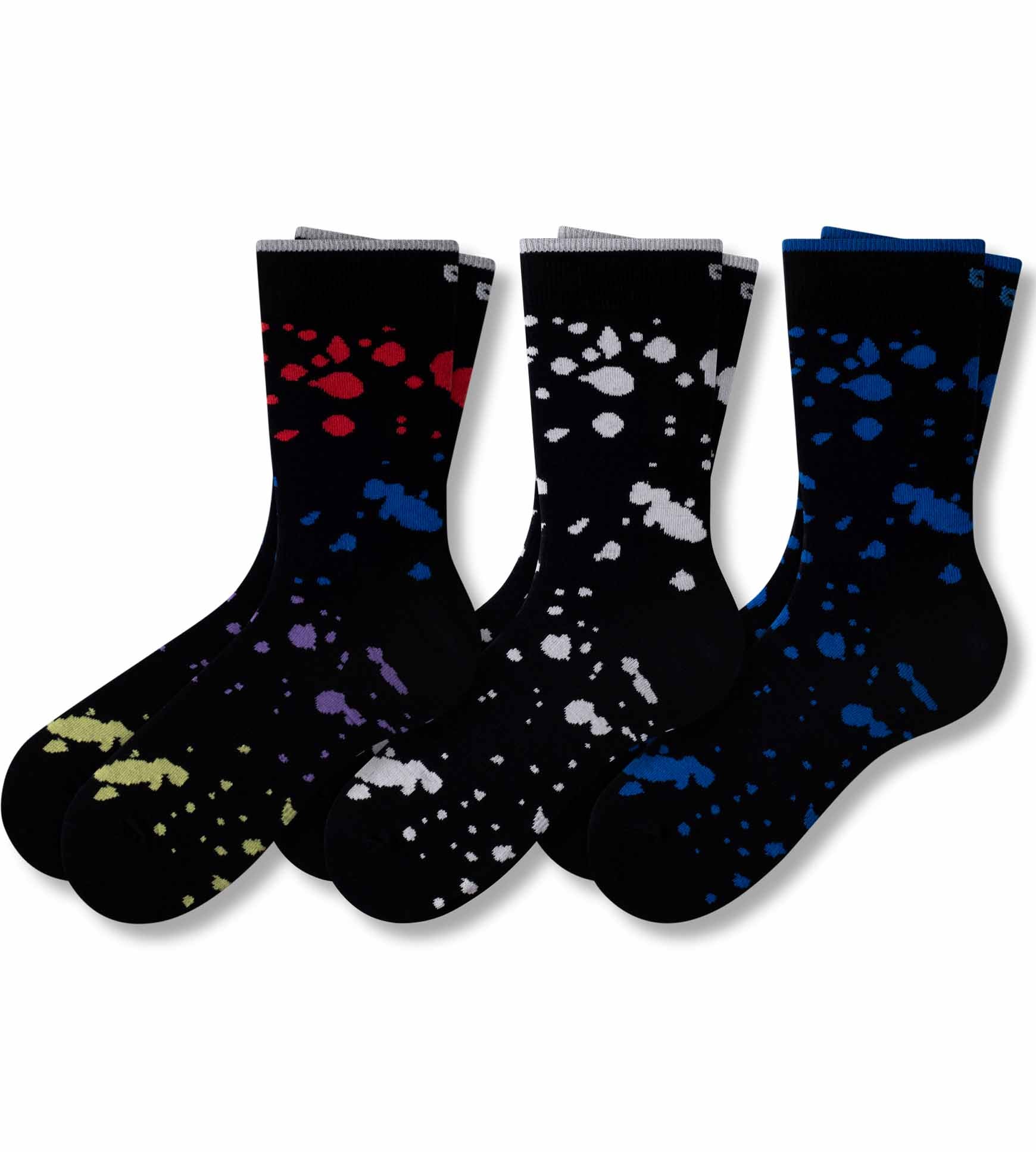 Crew Sock 3 Pack Black, White, Dark Gray, Black, Gray, Maroon, Gains boro, Midnight blue, Dim gray, Silver