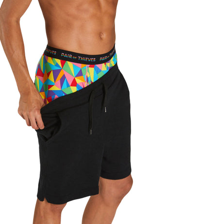 Superfit Boxer Briefs - PRIDE colors consists of Black, Sienna, Light sea green, Saddle brown, Peru, Dark salmon, Medium sea green, Dark slate blue, Goldenrod