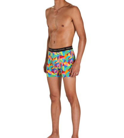 Superfit Boxer Briefs - PRIDE colors consists of Peru, Sienna, Light sea green, Dark sea green, Dark salmon, Sienna, Dark slate gray, Dark slate blue, Goldenrod