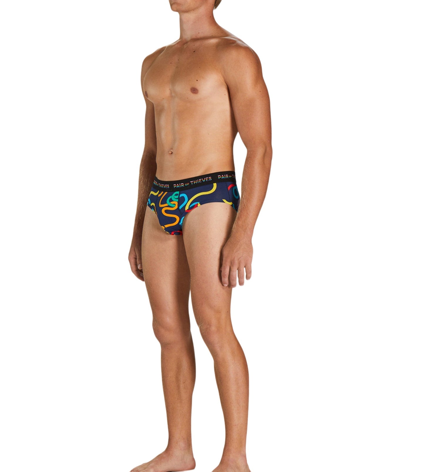 SuperFit Brief - Pride colors consists of Peru, Black, Tan, Sienna, Dark salmon, Dark slate gray, Saddle brown, Indian red, Light sea green